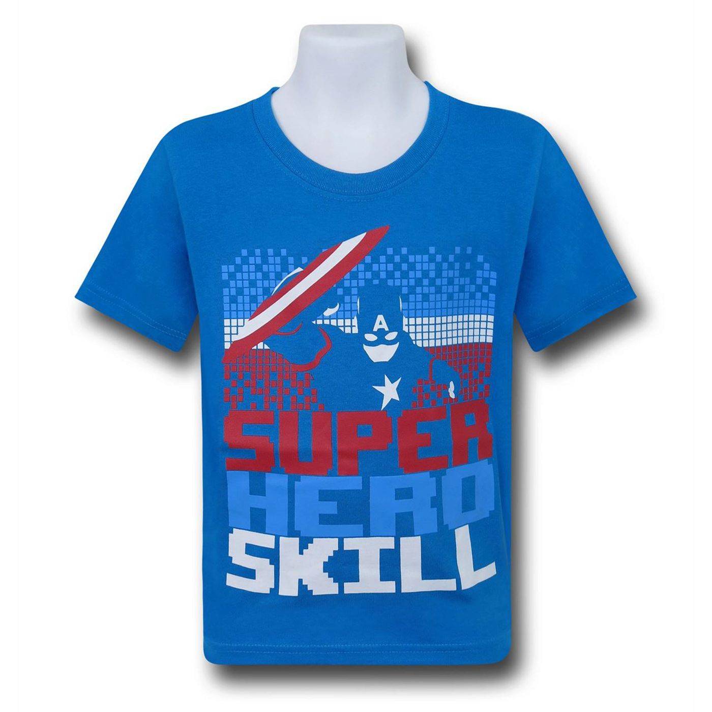 Captain America Superhero Skill Kids T-Shirt, Blue