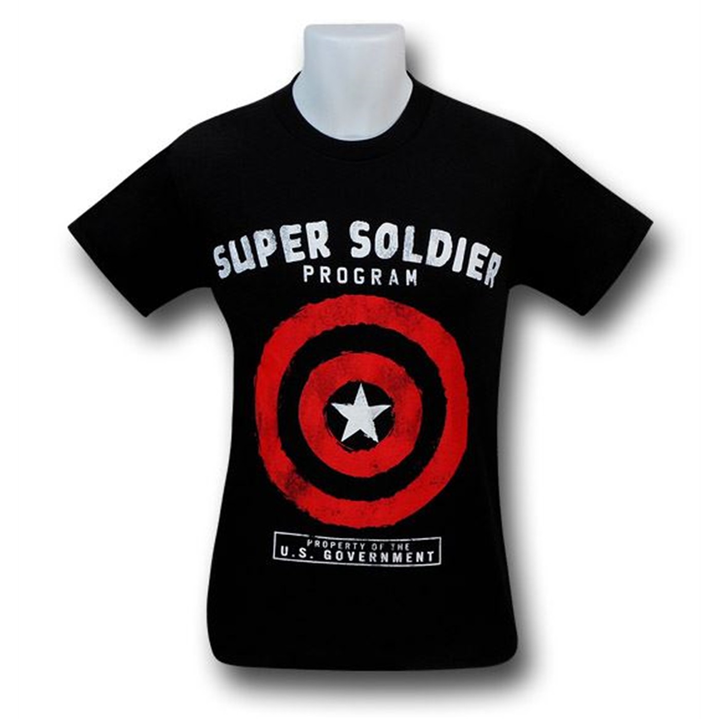 Captain America Super Soldier Program T-Shirt, Black