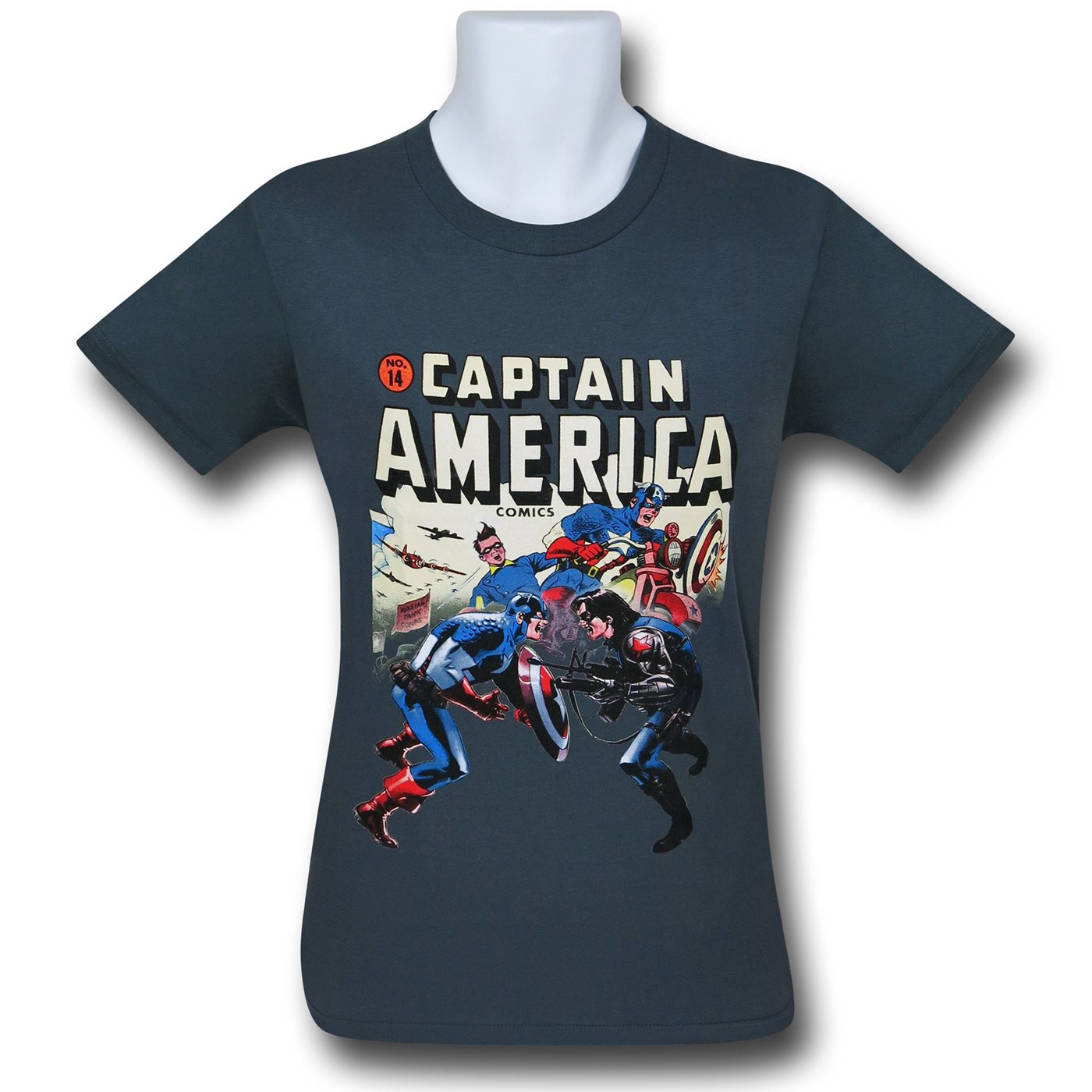 Captain America Winter Soldier 30 Single T-Shirt, Grey
