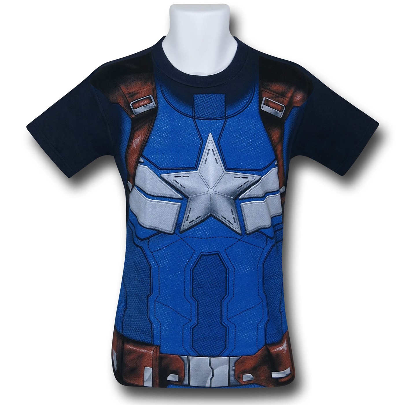 Captain America Winter Soldier 30 Single Costume T-Shirt, Blue