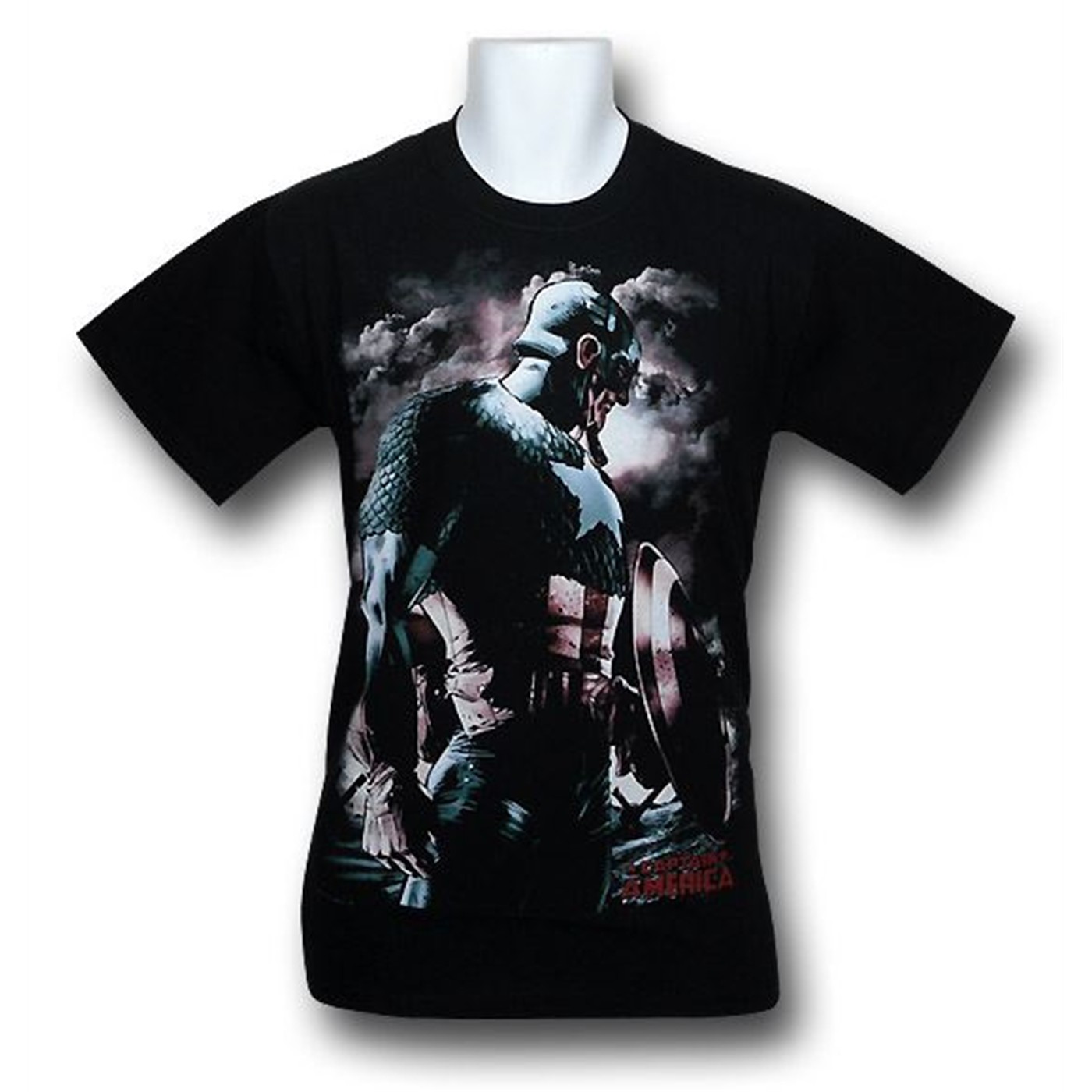 Captain America WW II by Bryan Hitch T-Shirt, Black