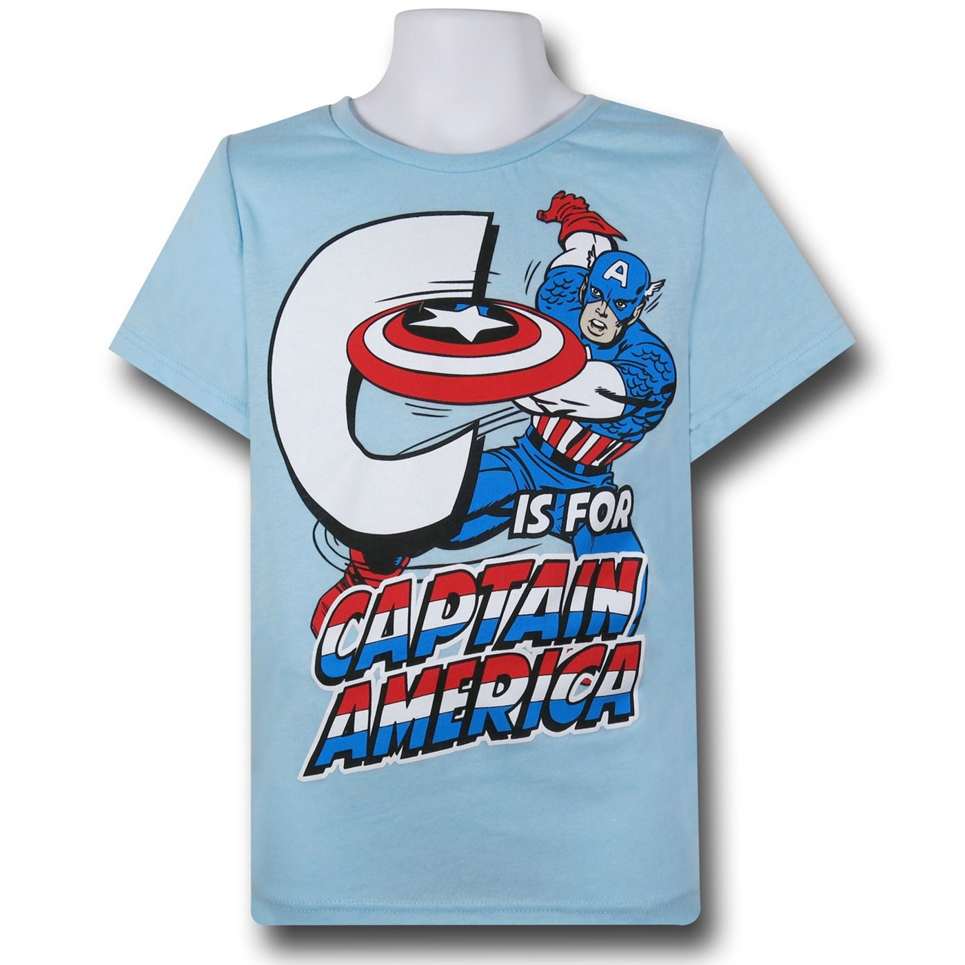 C is for Captain America Kids T-Shirt, Blue