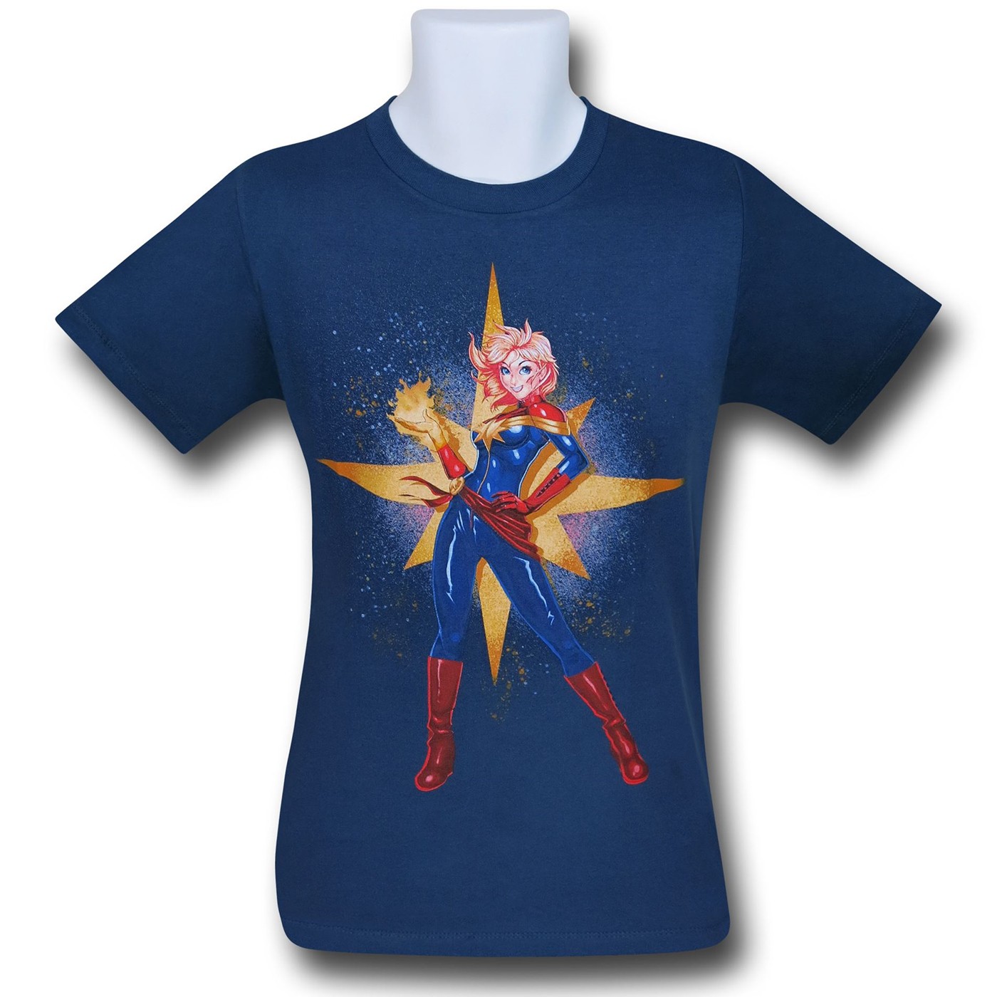 Captain Marvel Proud 30 Single T-Shirt, Blue