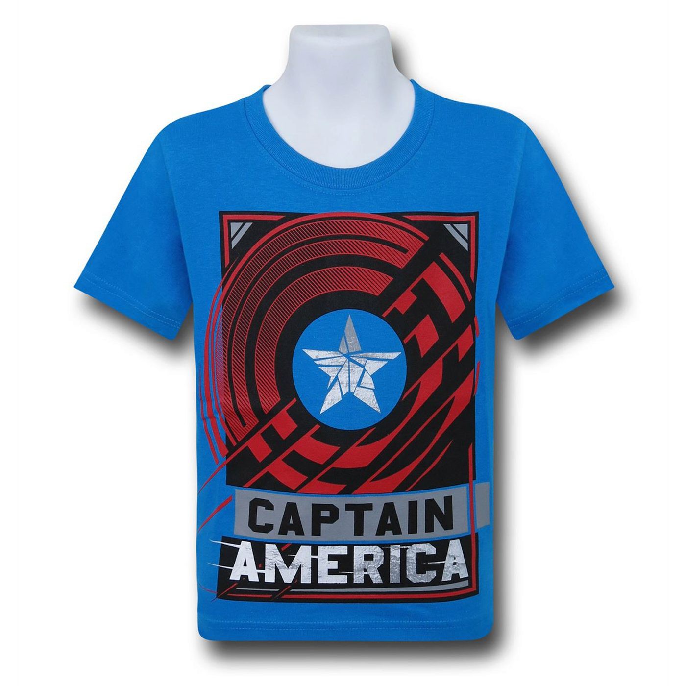 Captain America Civil War America Shield Kids T-Shirt, Blue