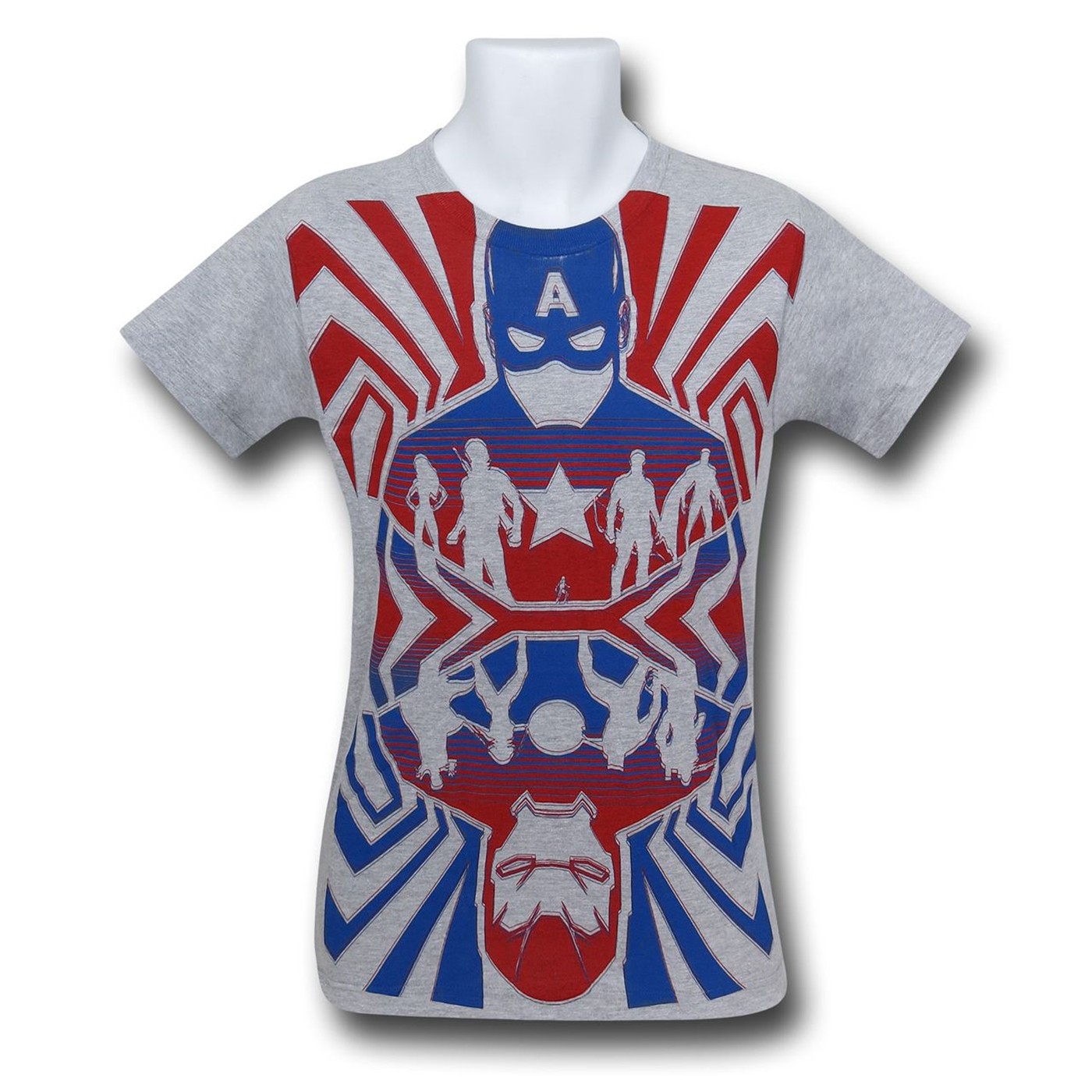 Captain America Civil War Opposing Forces T-Shirt, Grey