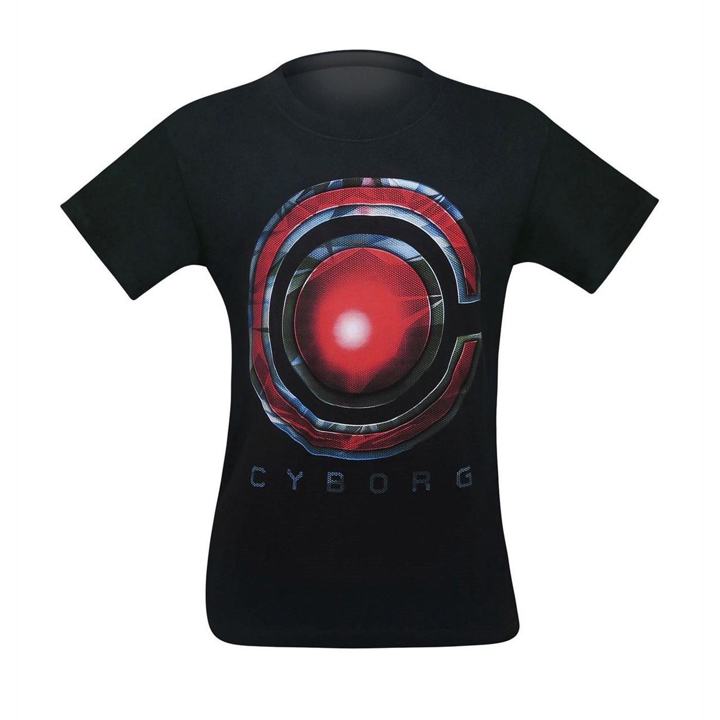 Cyborg Symbol Justice League Movie Men's T-Shirt, Black
