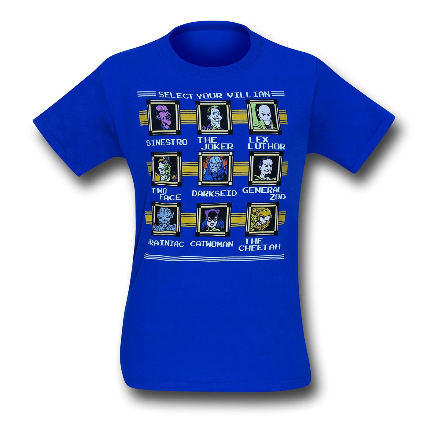 DC Villains Megaman Characters T-Shirt, Blue