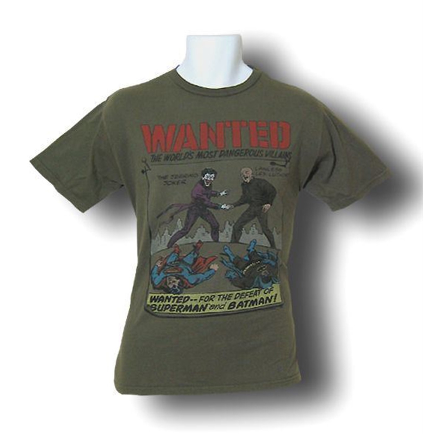 DC Dangerous Villains Junk Food T-Shirt, Green