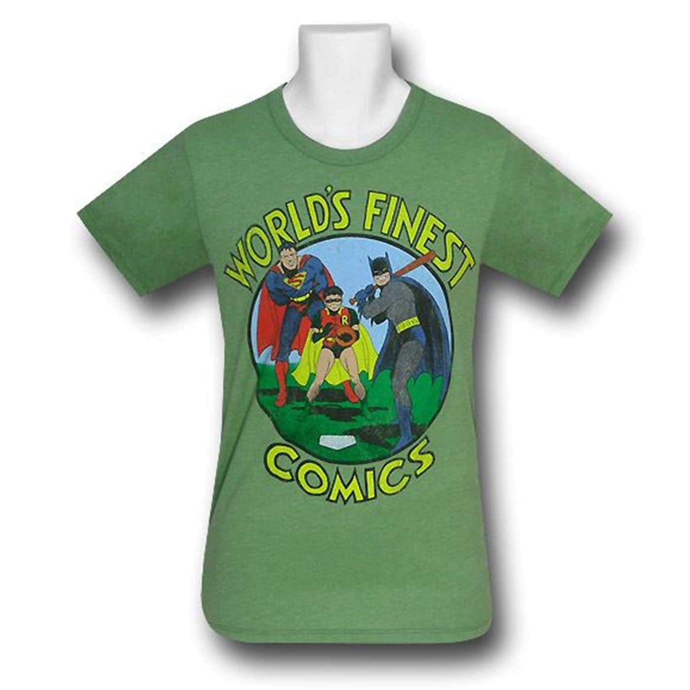 DC World's Finest Comics Trunk T-Shirt, Green