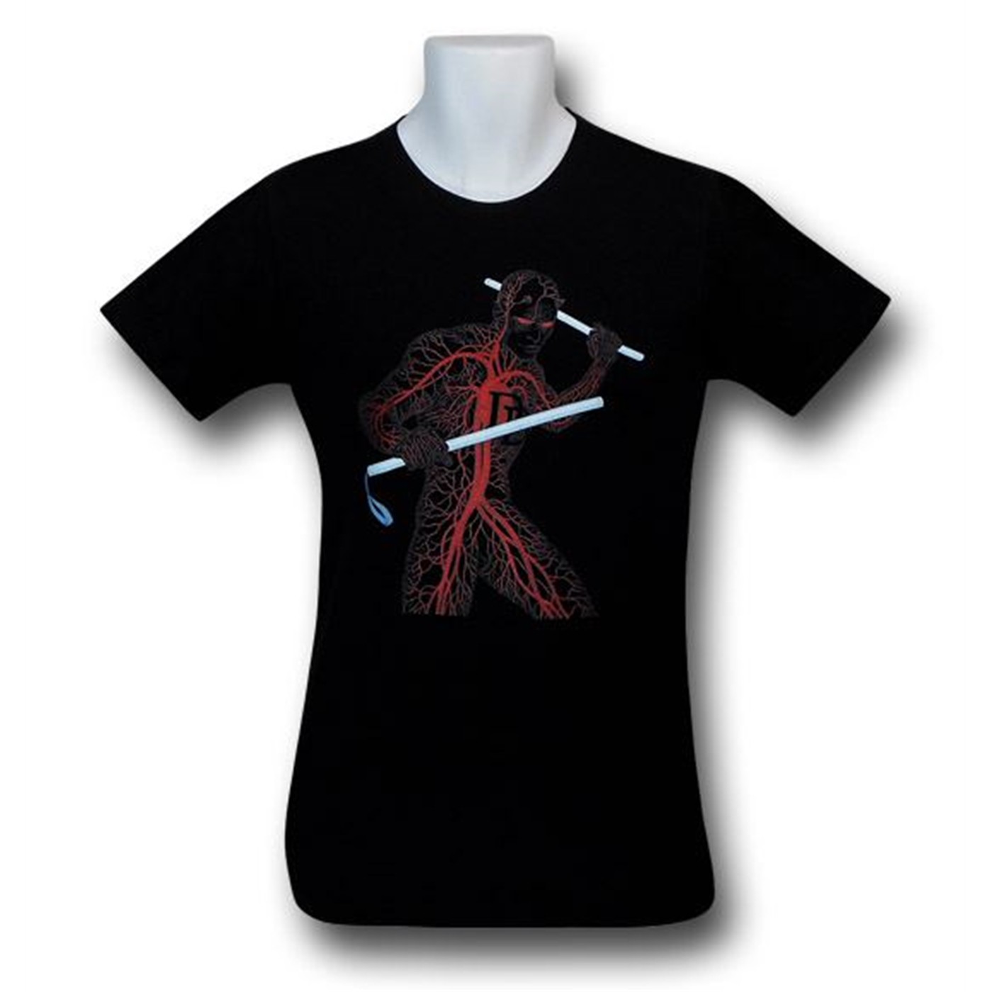 Daredevil Circulatory System 30 Single Black T-Shirt, Black