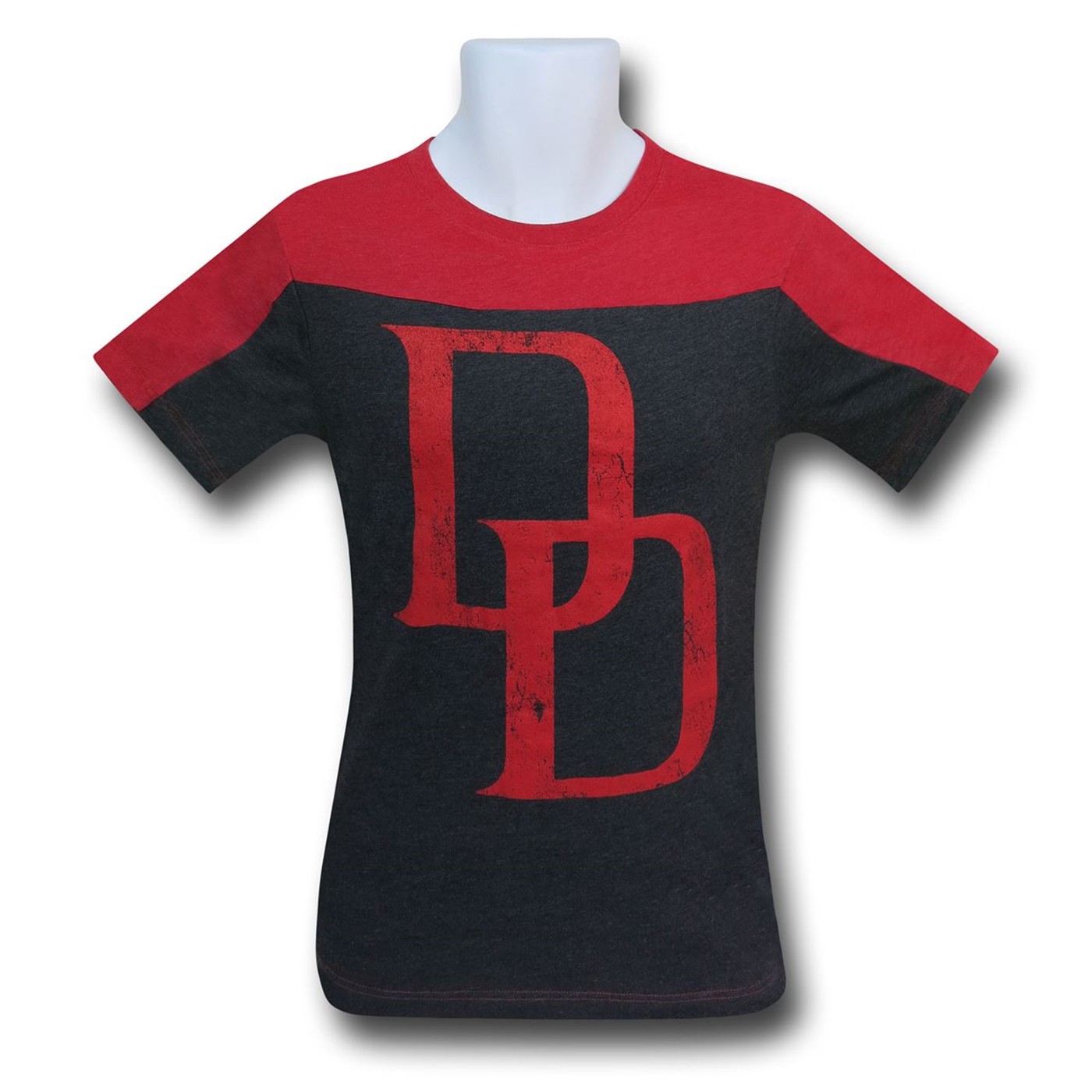 Daredevil Symbol Two-Tone Men's T-Shirt, Black