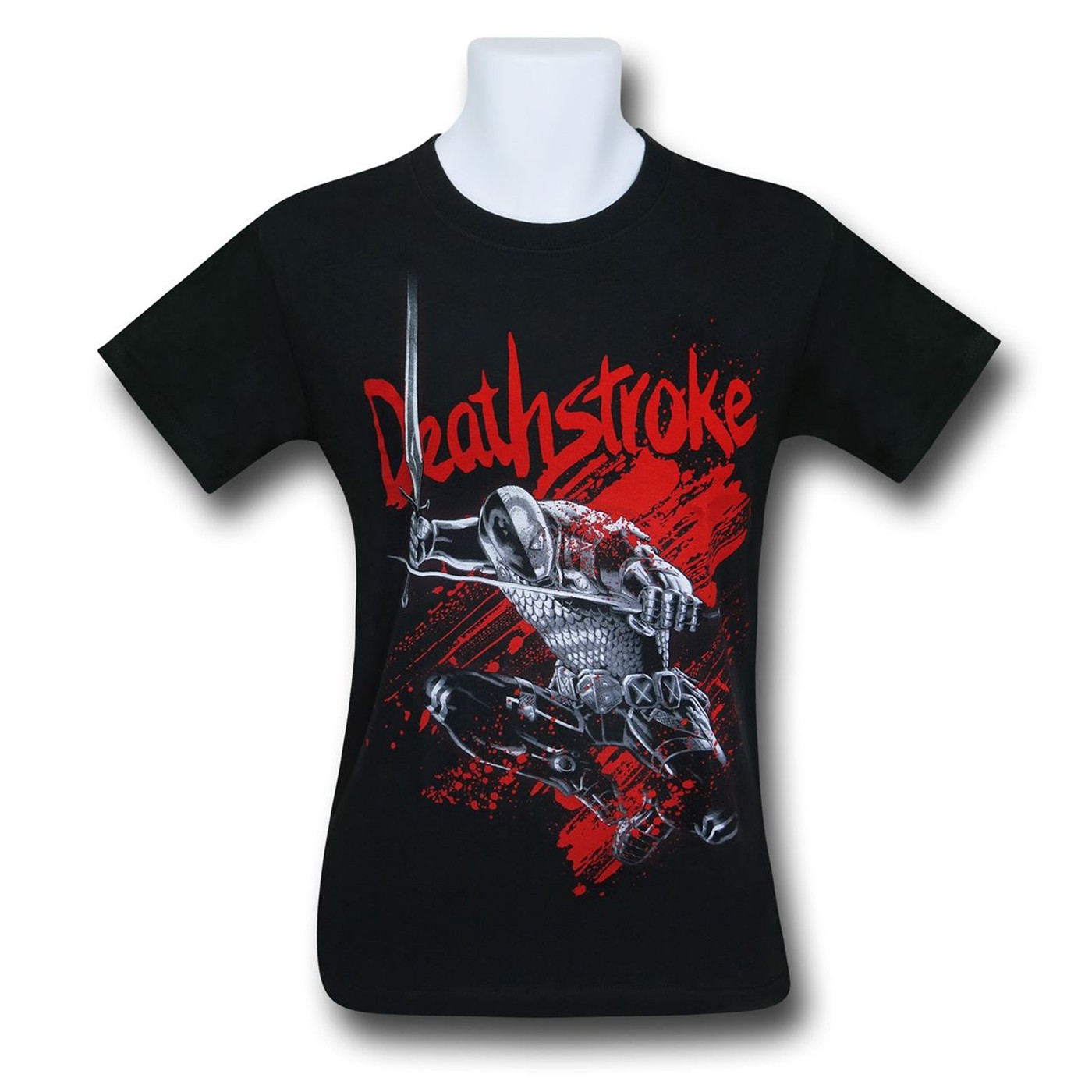 Deathstroke Splatter Men's T-Shirt, Black