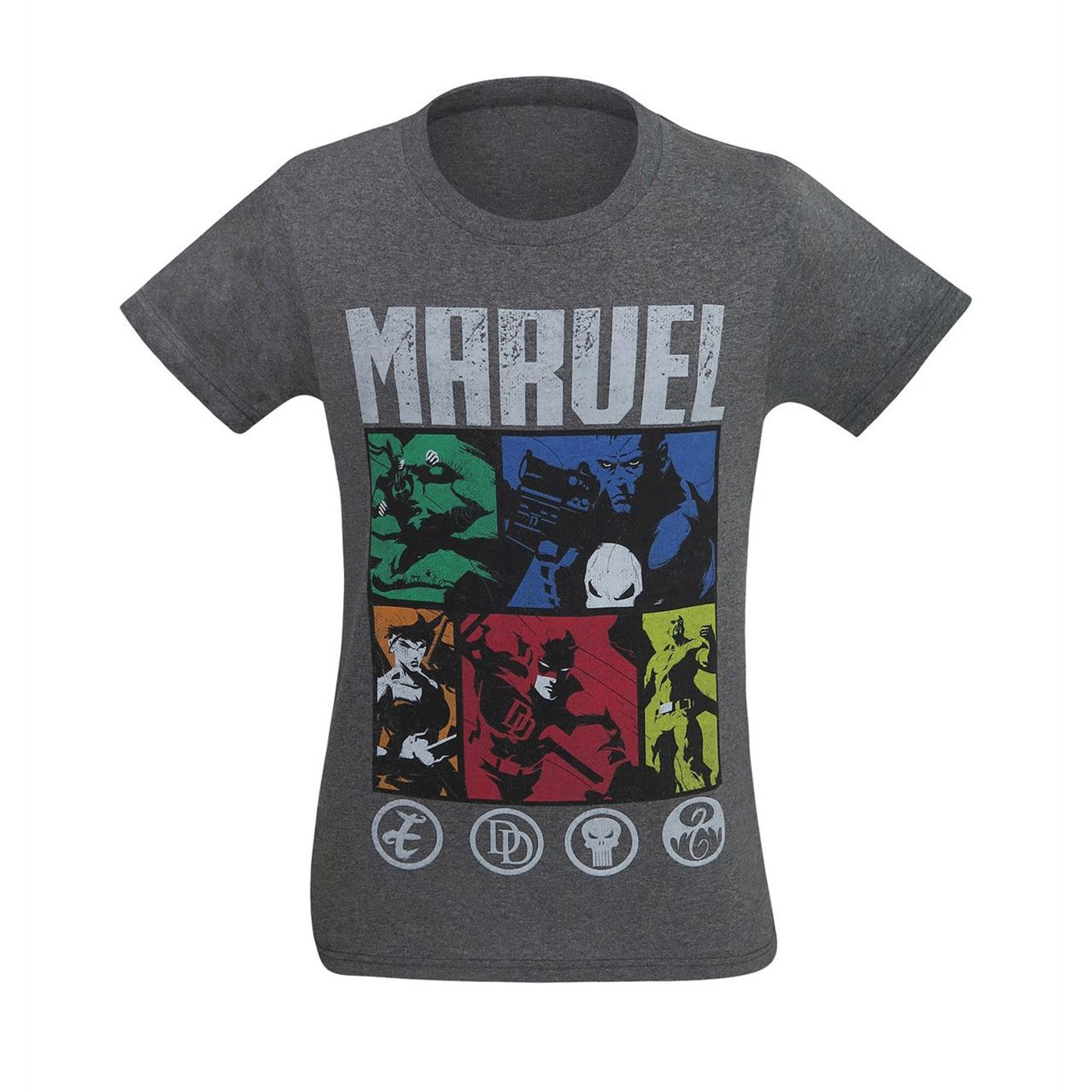 Marvel The Defenders Men's T-Shirt, Grey