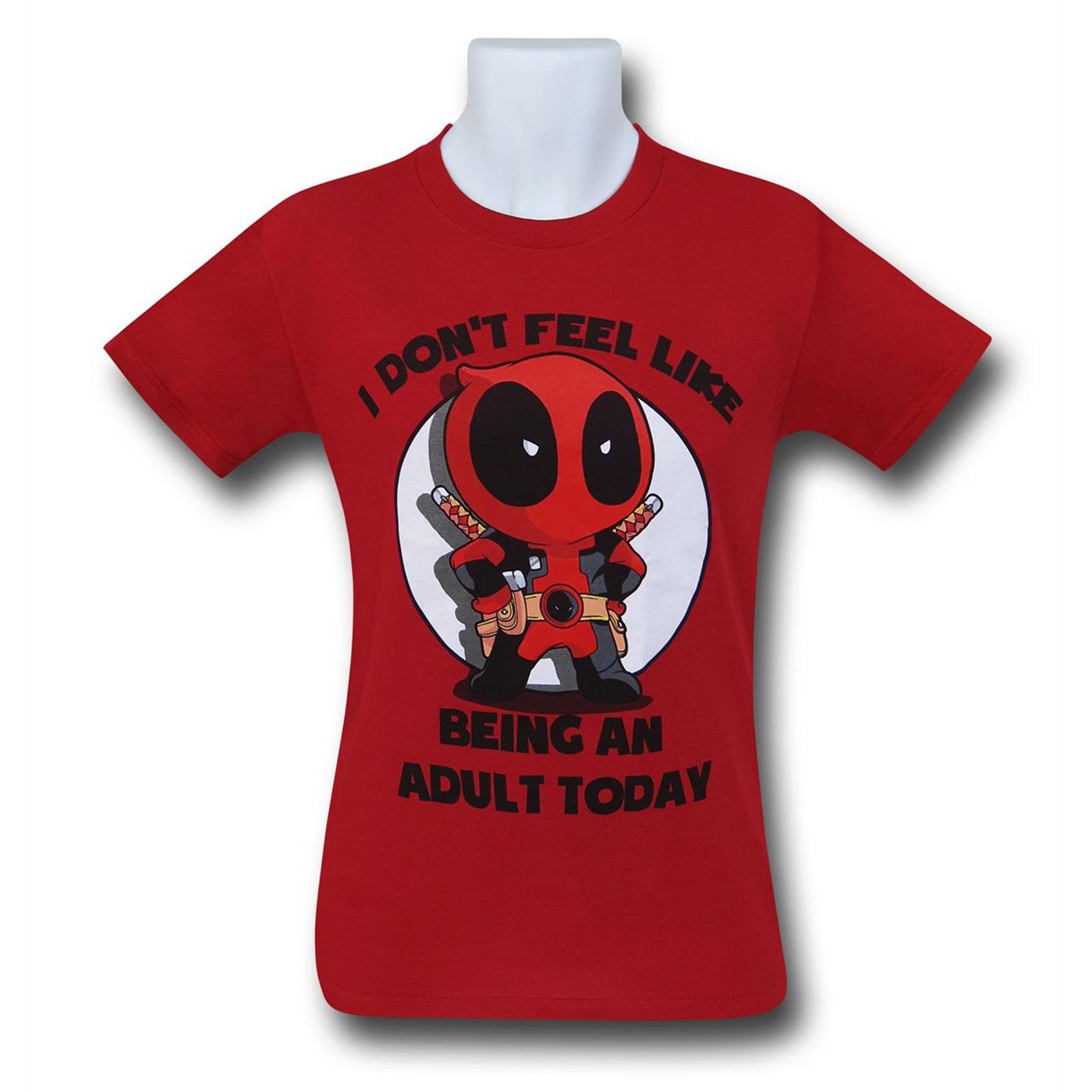 Deadpool Don't Be An Adult T-Shirt, Red