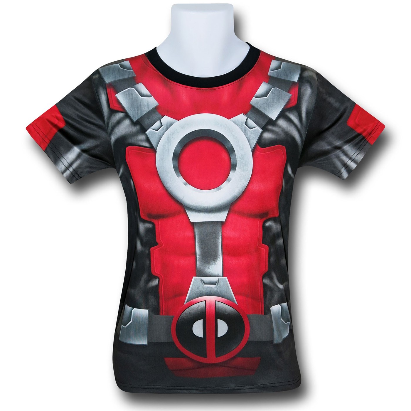 Deadpool All-Over Print Costume Fitness T-Shirt, Red