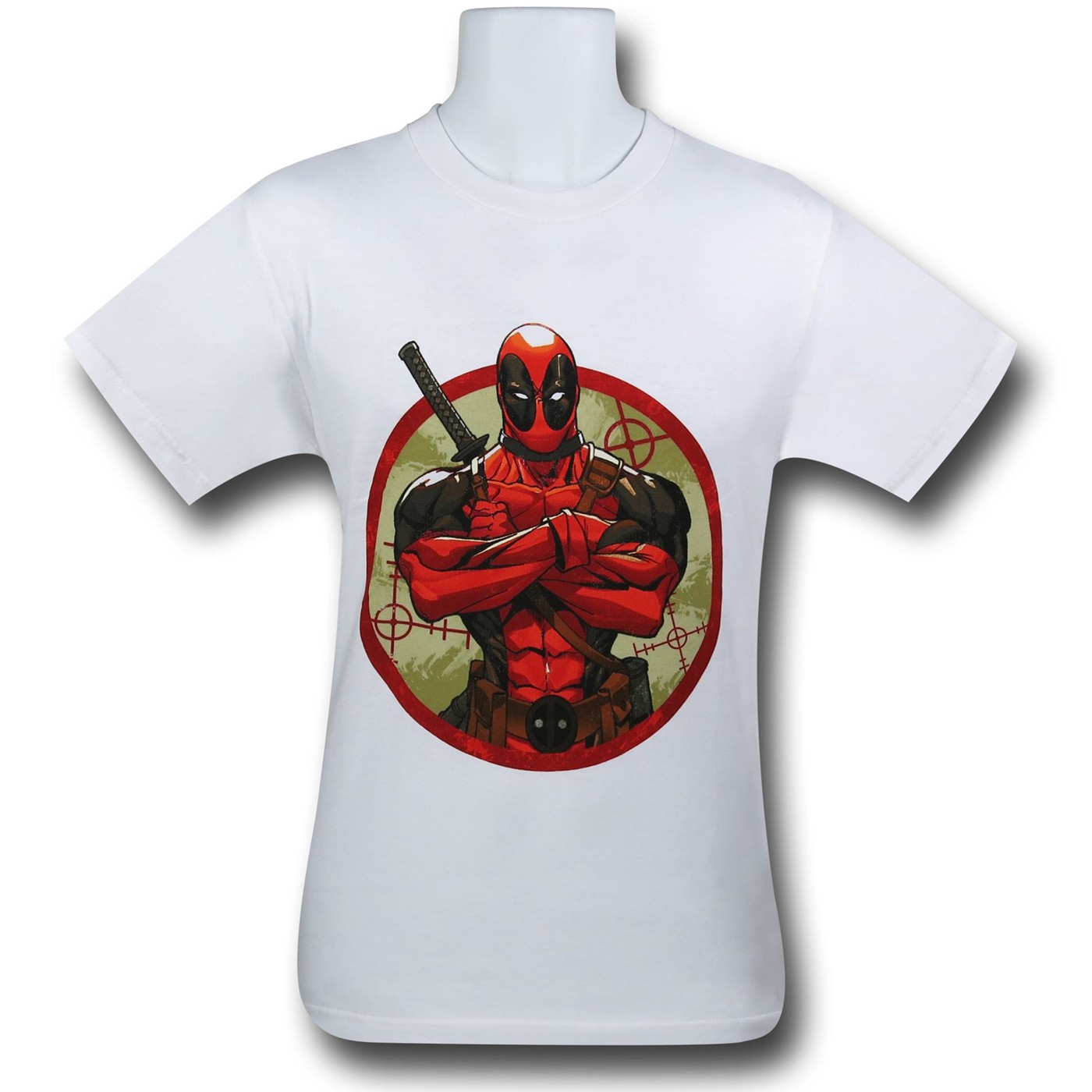 Deadpool Bullseyes White 30 Single T-Shirt, White