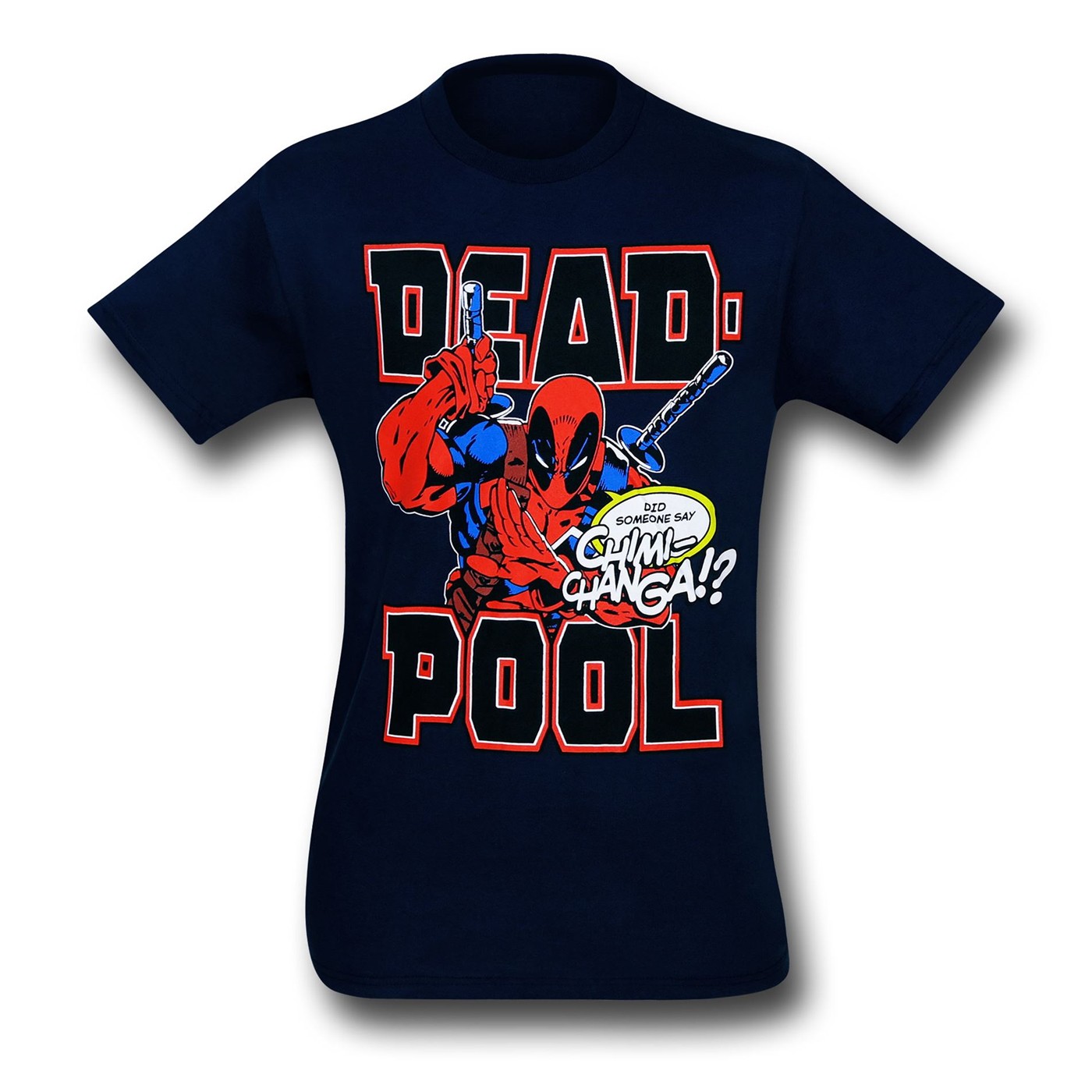 Deadpool Chimichanga Navy T-Shirt, Blue
