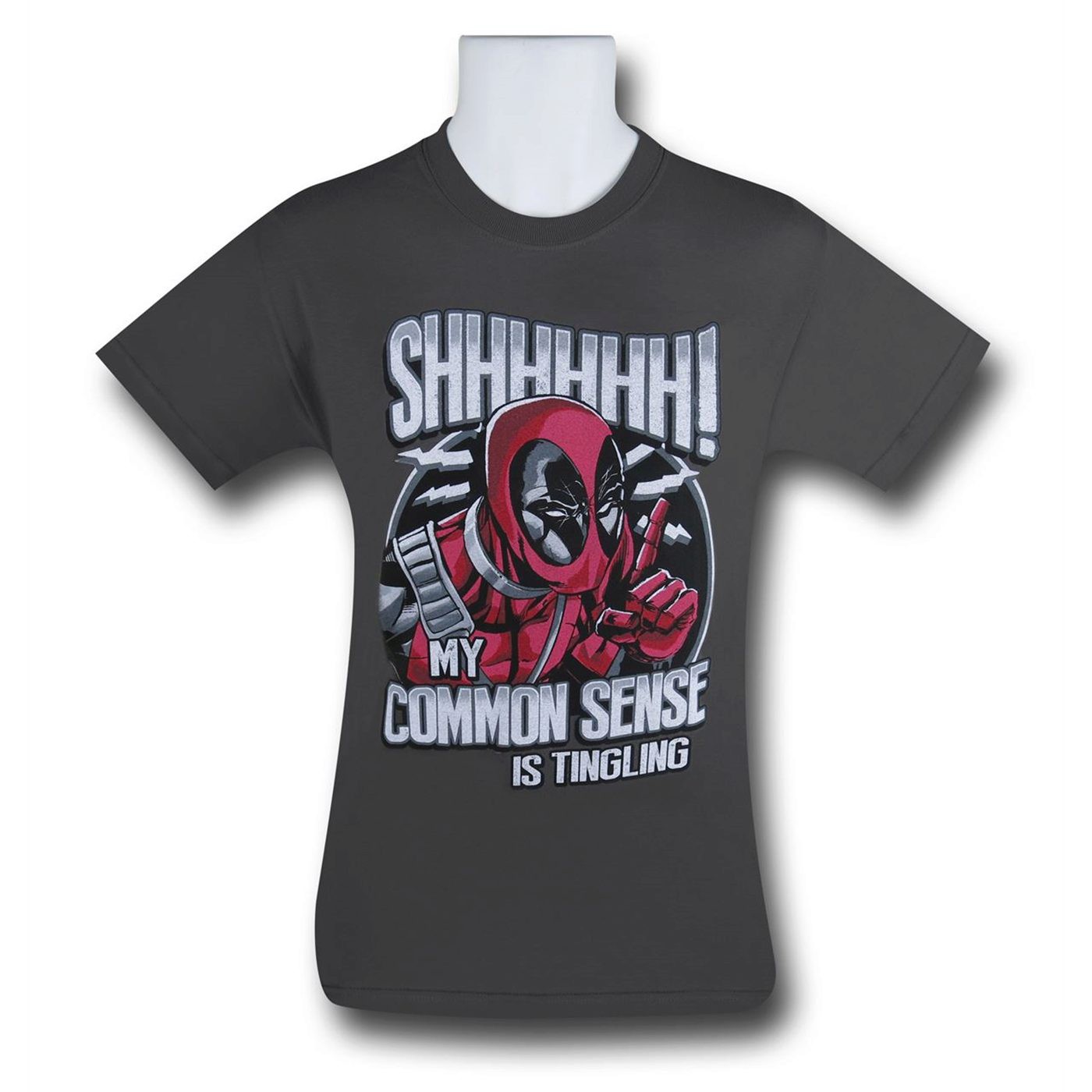 Deadpool Common Sense Tingling Men's T-Shirt, Grey