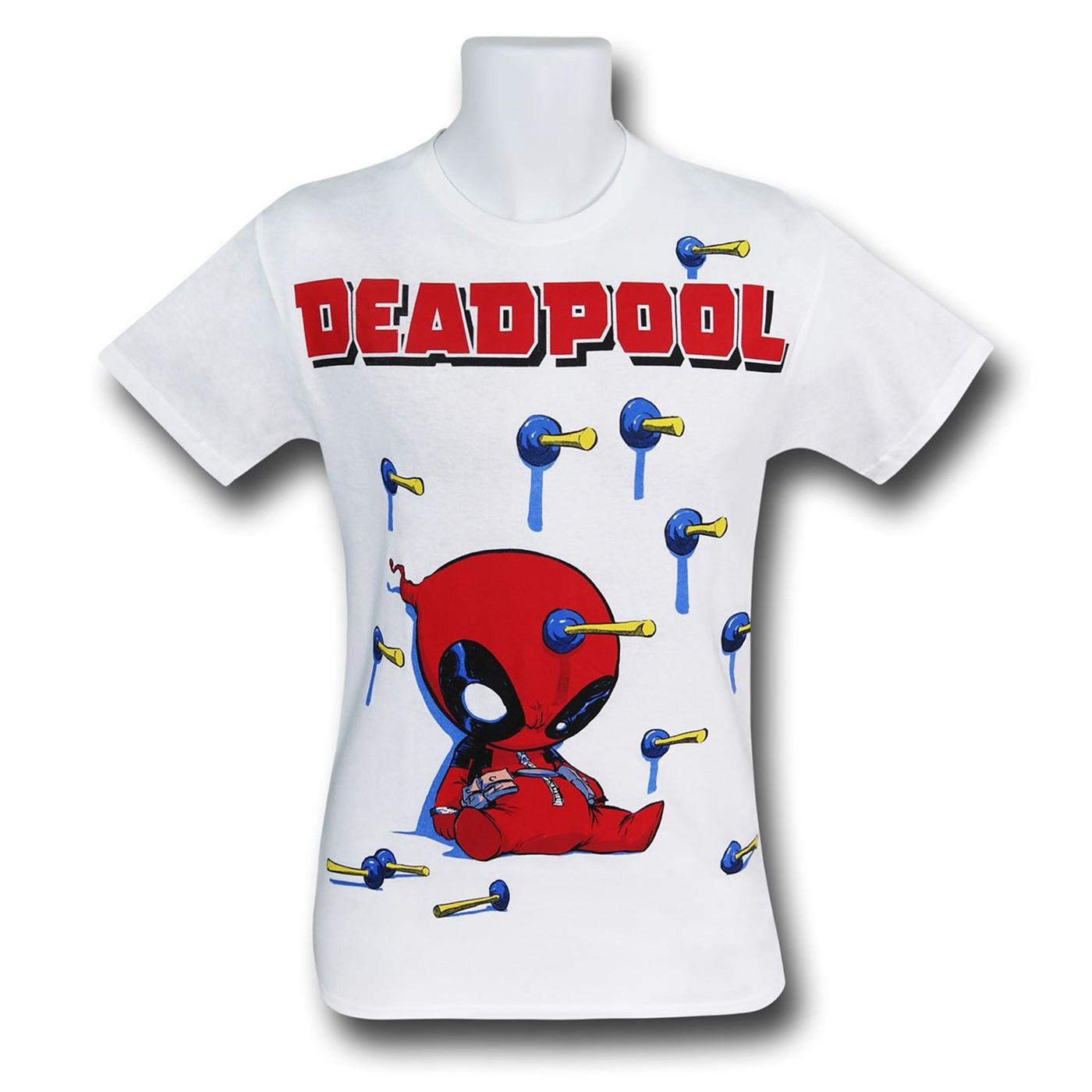 Deadpool Darts T-Shirt, White