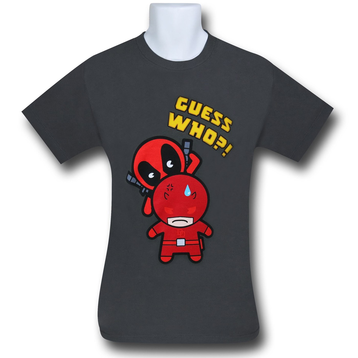 Deadpool & Daredevil Guess Who 30 Single T-Shirt, Grey
