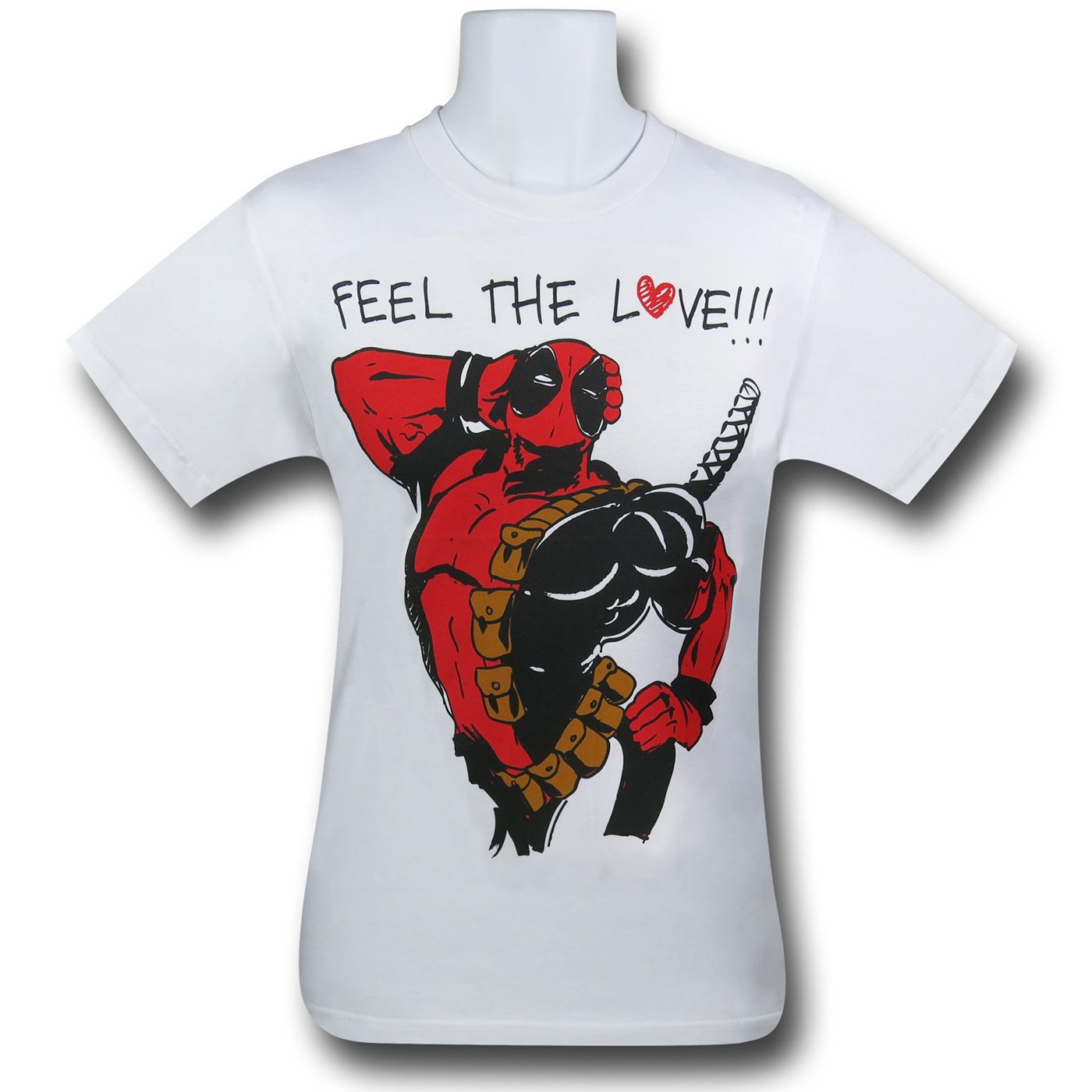Deadpool Feel The Love 30 Single T-Shirt, White