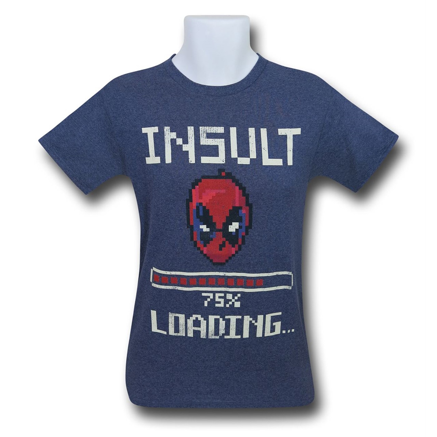 Deadpool Insult Loading Men's T-Shirt, Blue