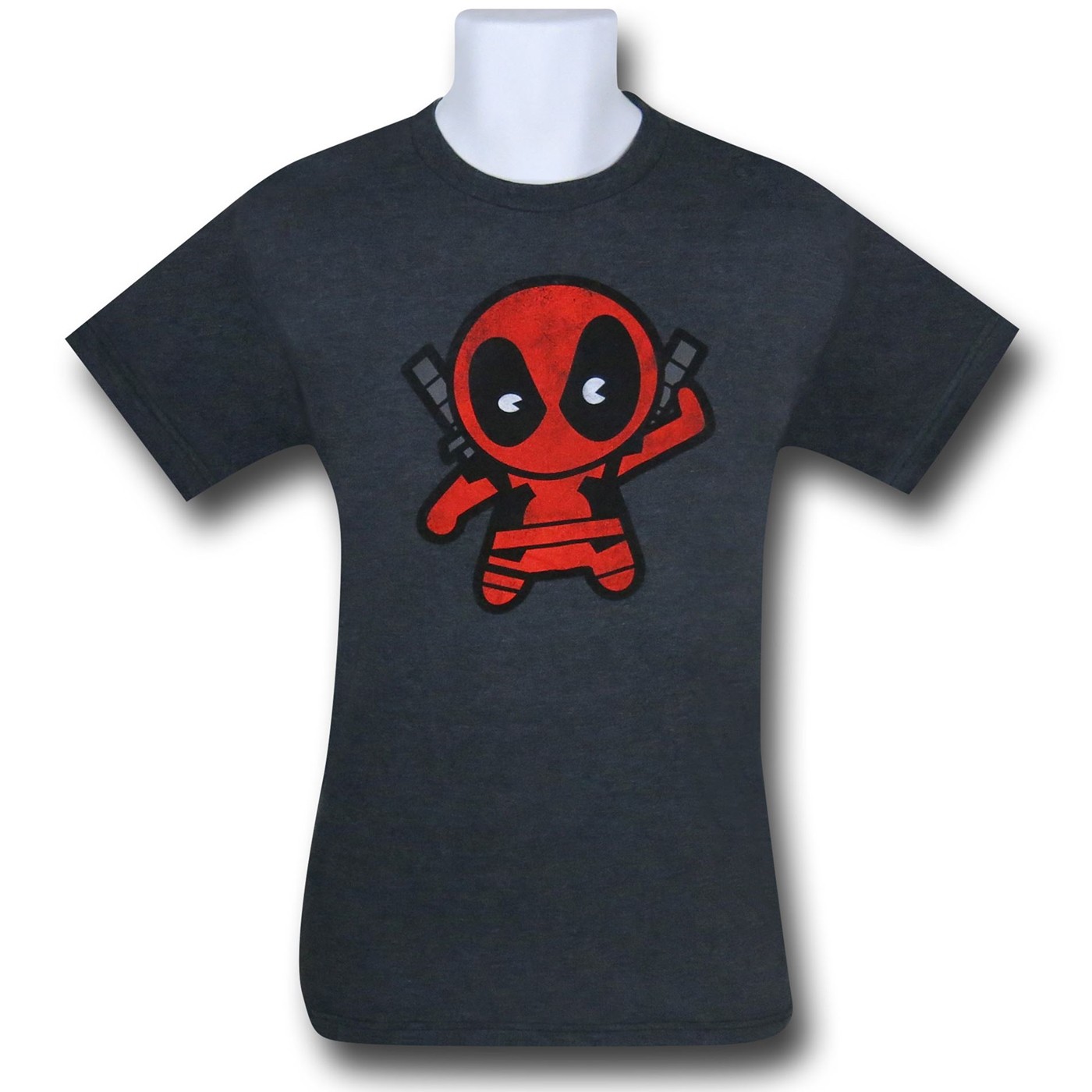 Deadpool Kawaii 30 Single T-Shirt, Grey