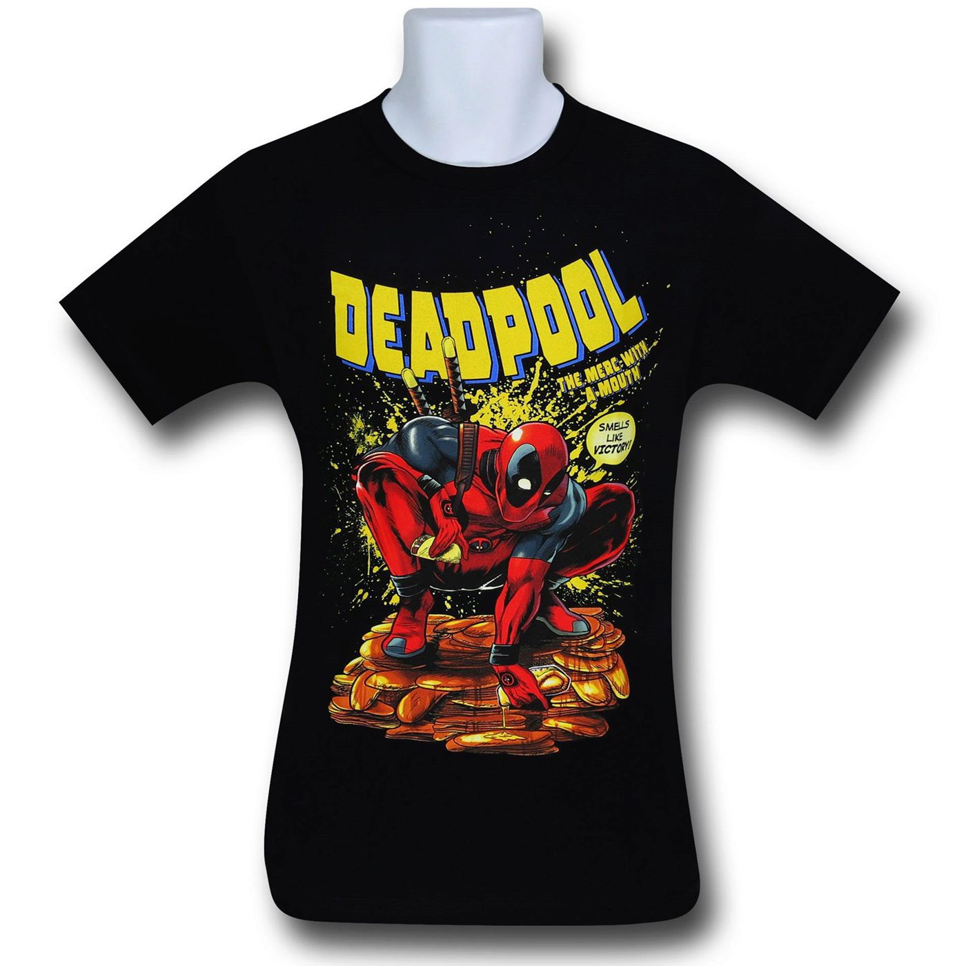 Deadpool Merc With a Mouth 30 Single T-Shirt, Black