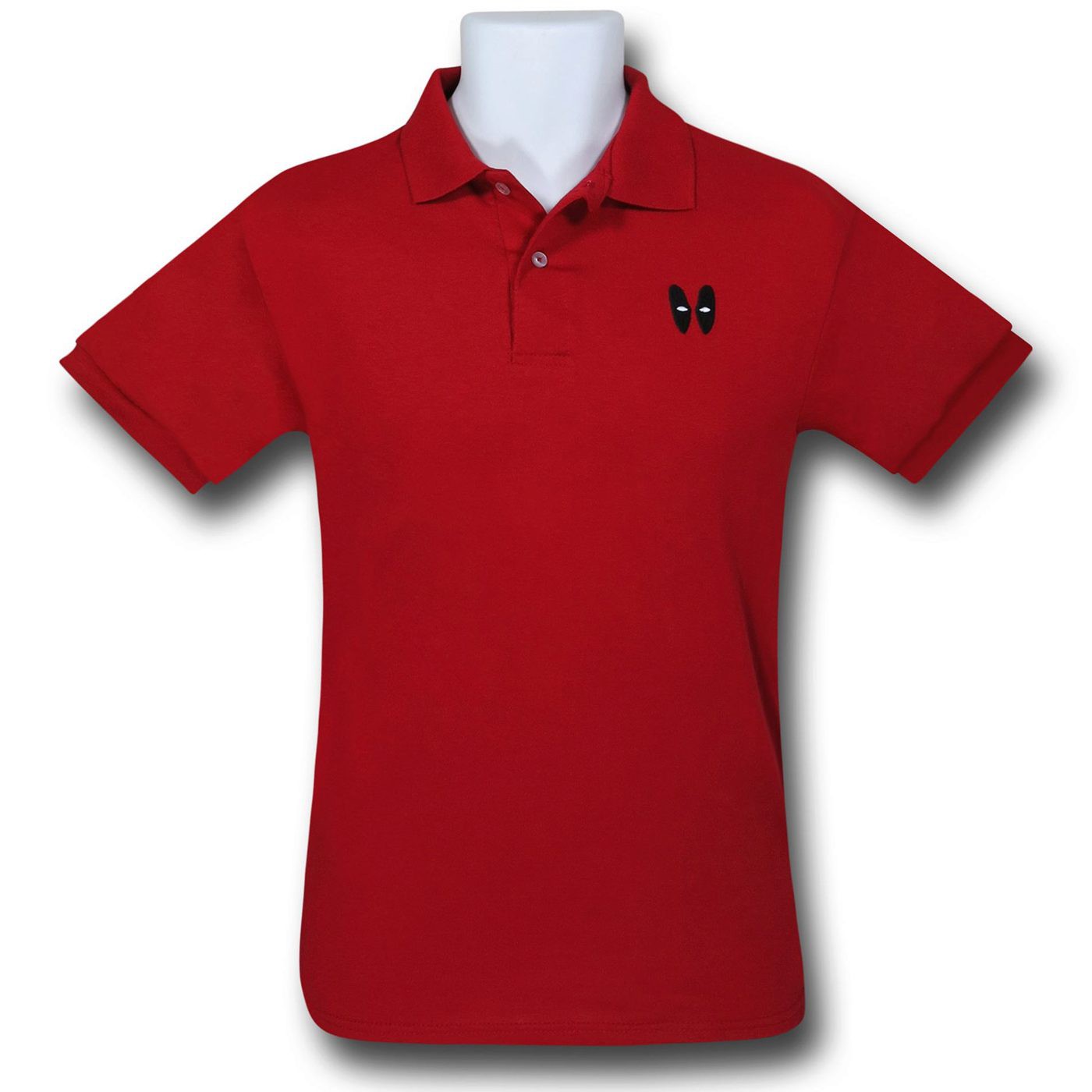 Deadpool Minimal Mask Red Polo Shirt, Red