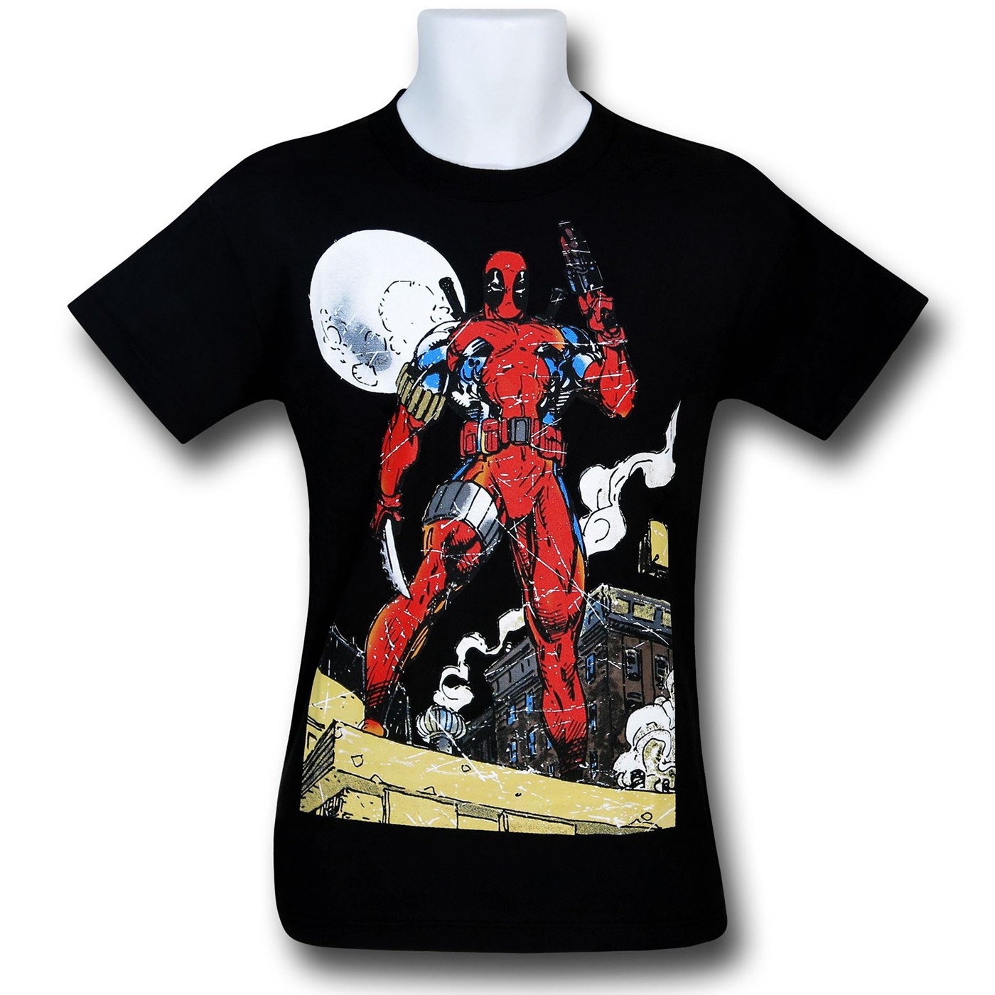 Deadpool Night Watch Black T-Shirt, Black