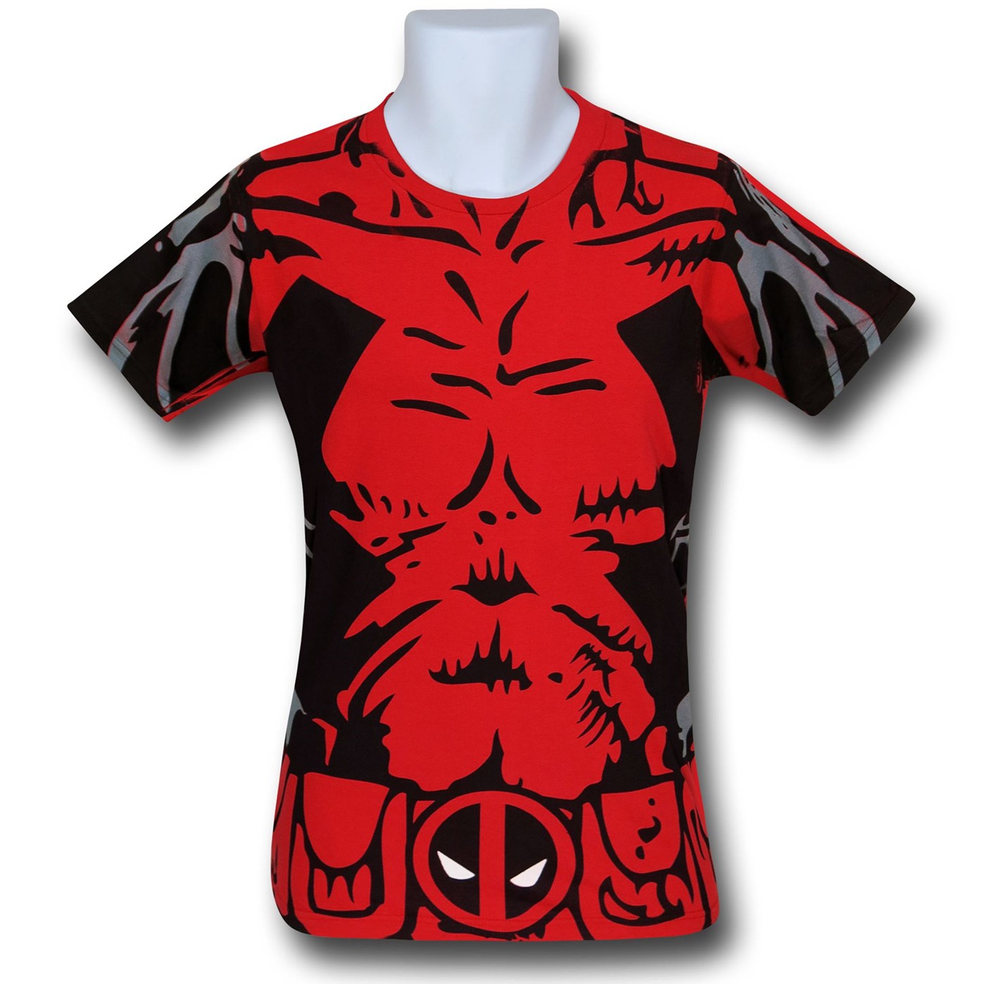 Deadpool Sublimated Costume T-Shirt, Red