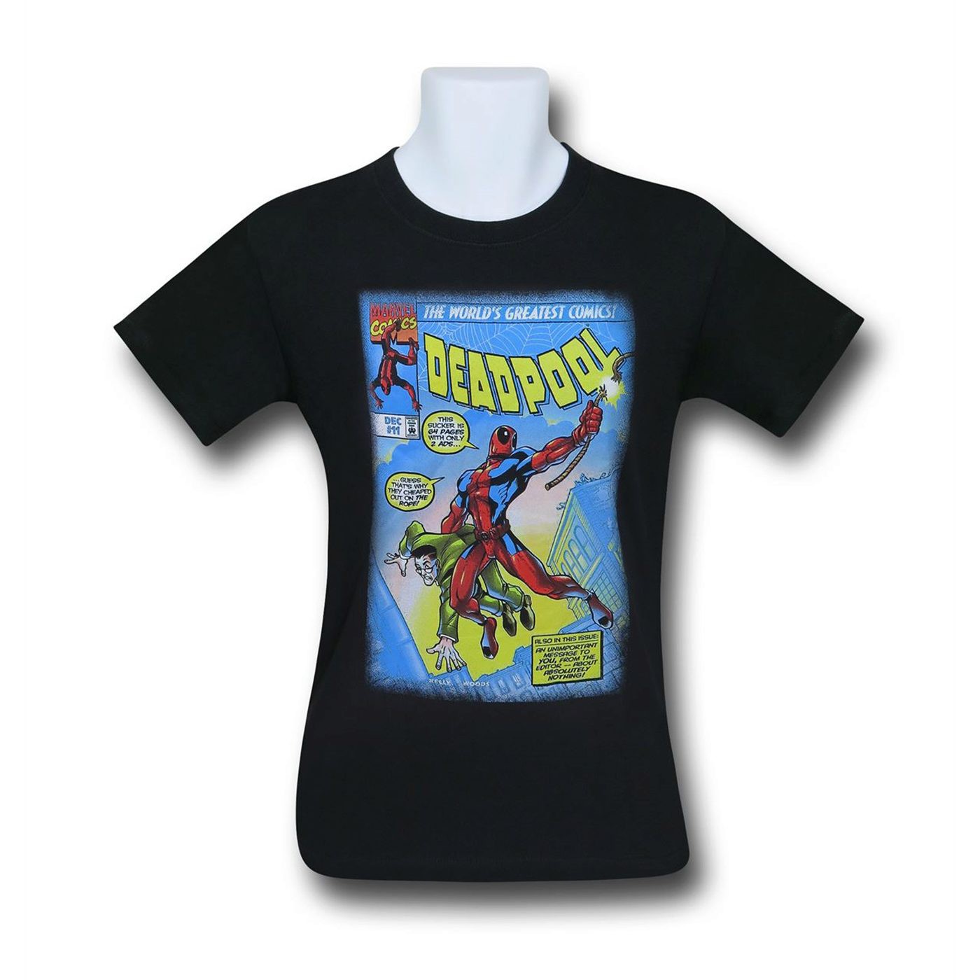 Deadpool Strong Pool Comic Cover Men's T-Shirt, Black