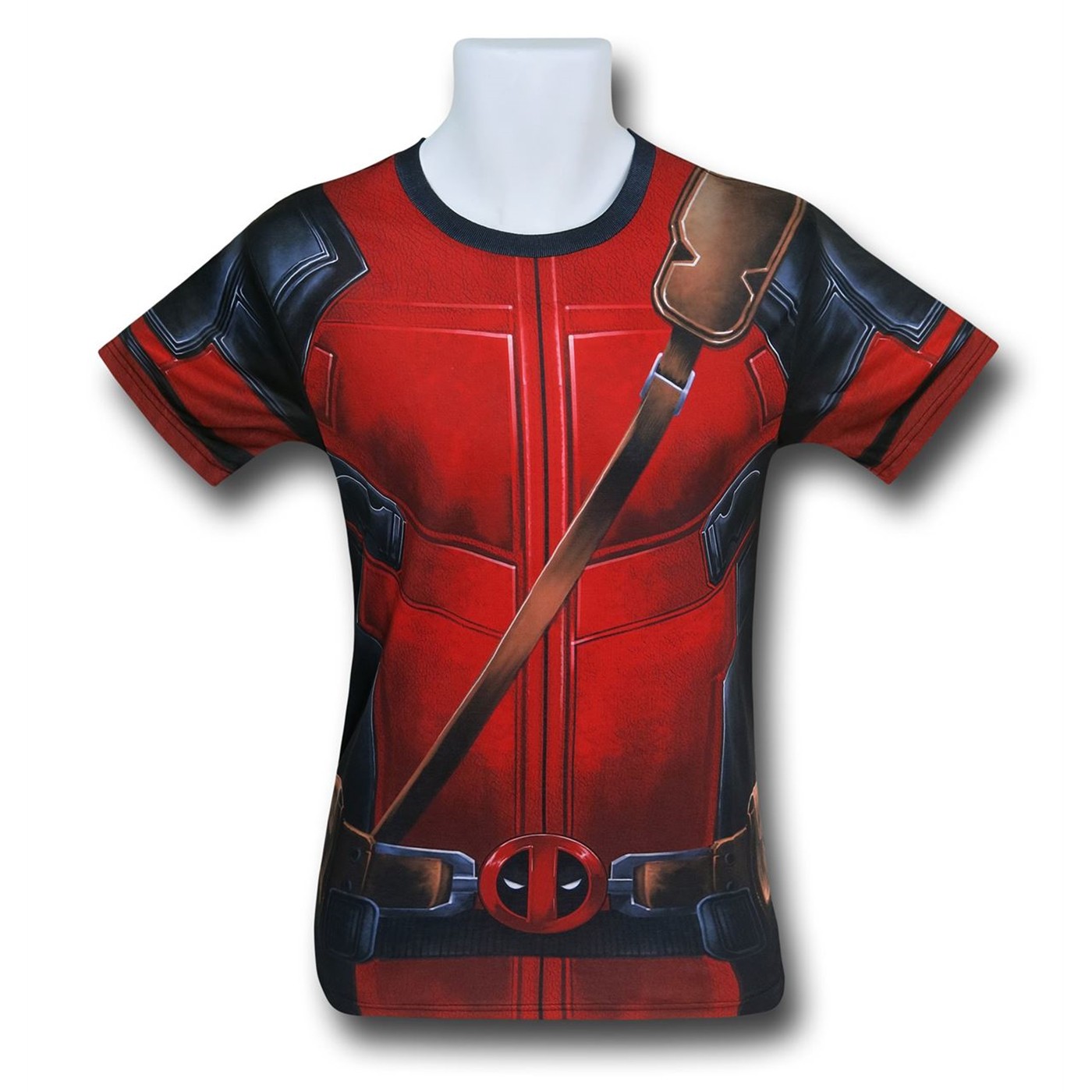 Deadpool Movie Sublimated Costume T-Shirt, Red
