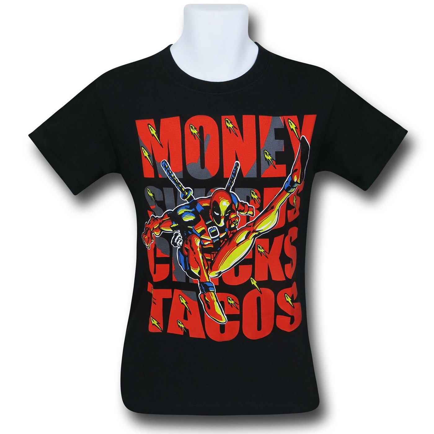 Deadpool Swords & Tacos T-Shirt, Black