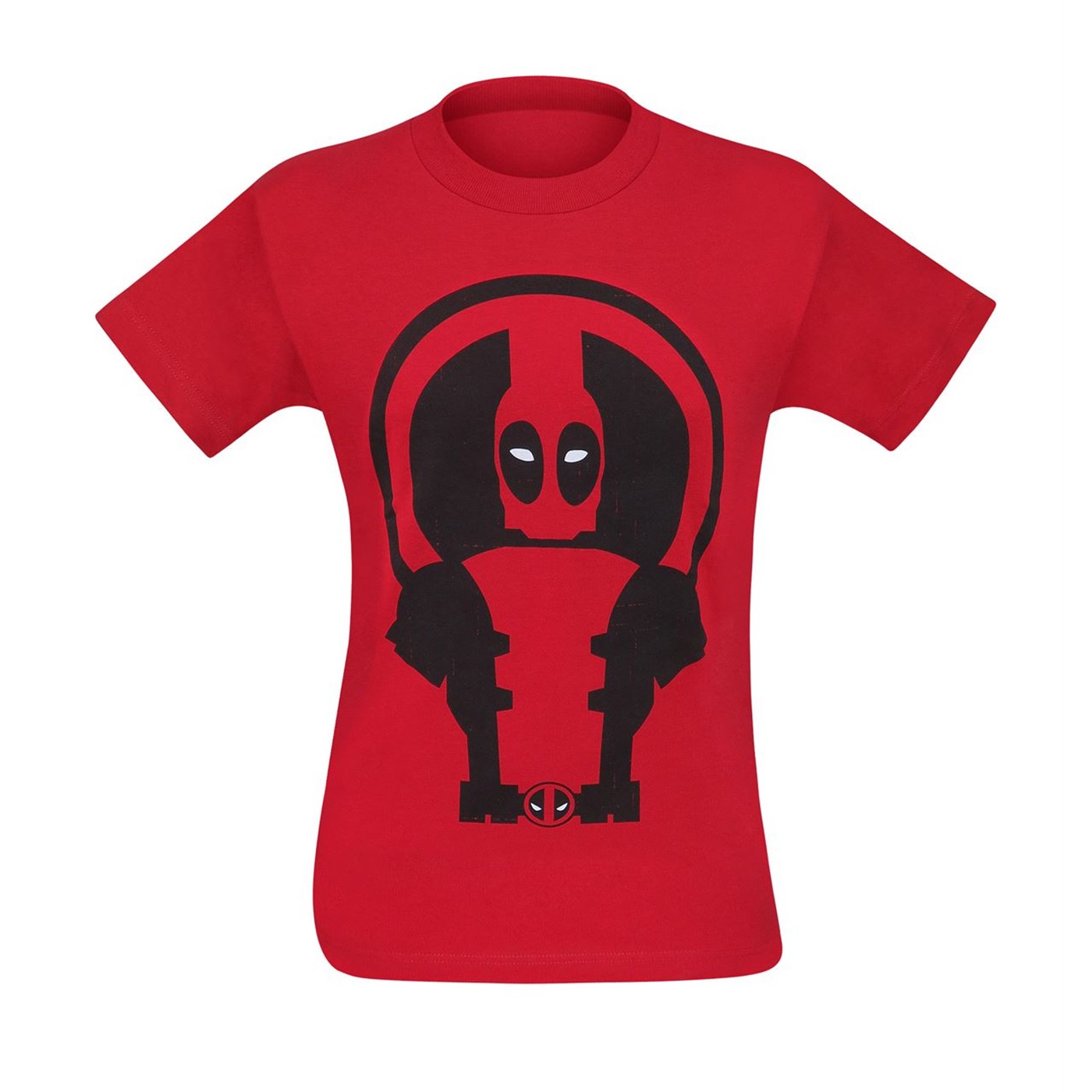 Deadpool and Symbol Minimalist Men's T-Shirt, Red