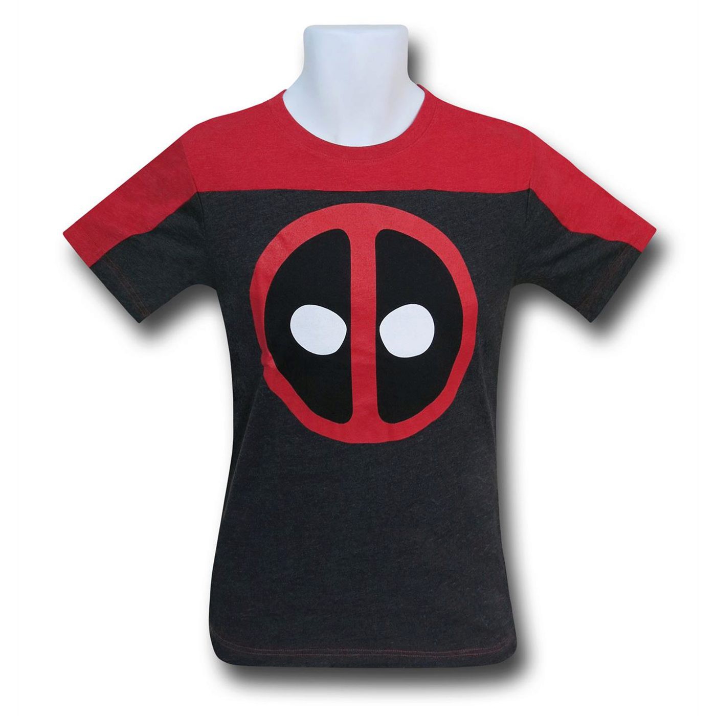 Deadpool Symbol Two-Tone Men's T-Shirt, Black
