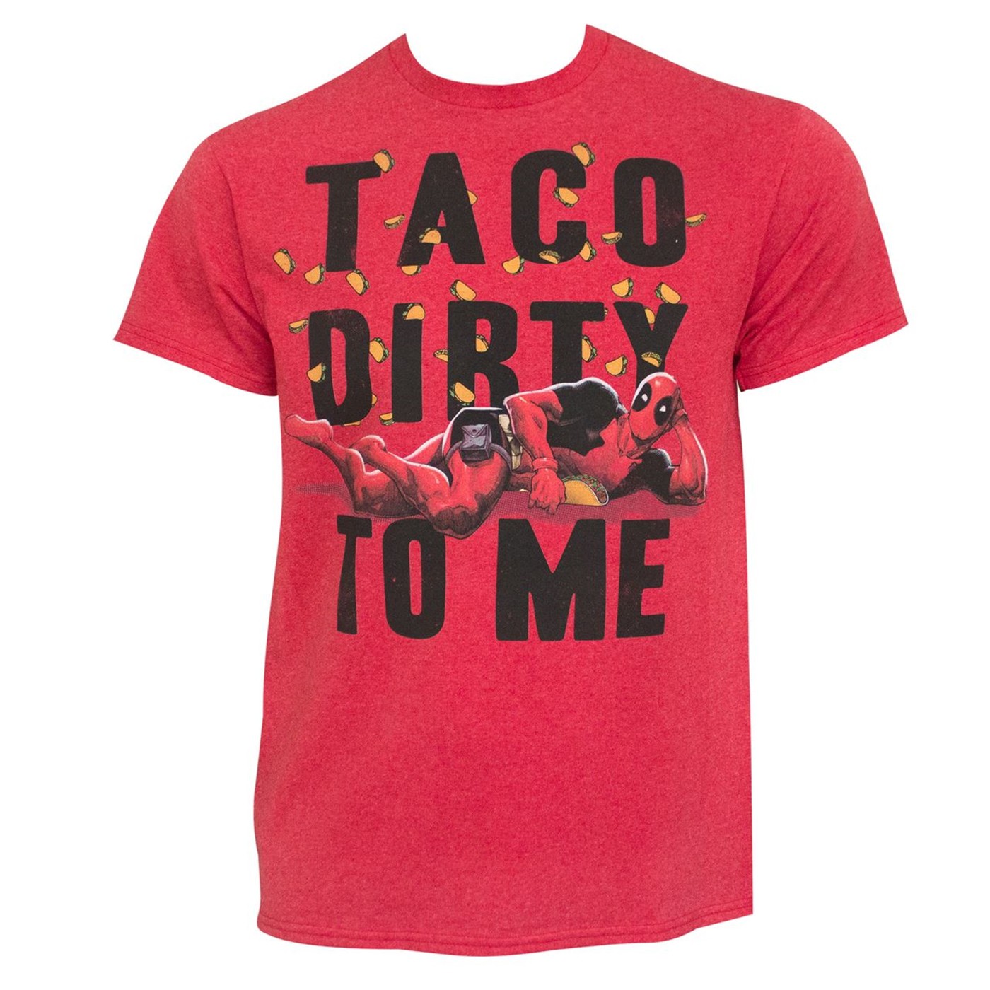 Deadpool Taco Dirty To Me Men's T-Shirt, Red