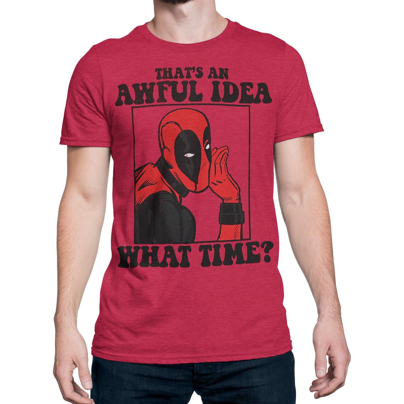 Deadpool That's An Awful Idea Men's T-Shirt, Red