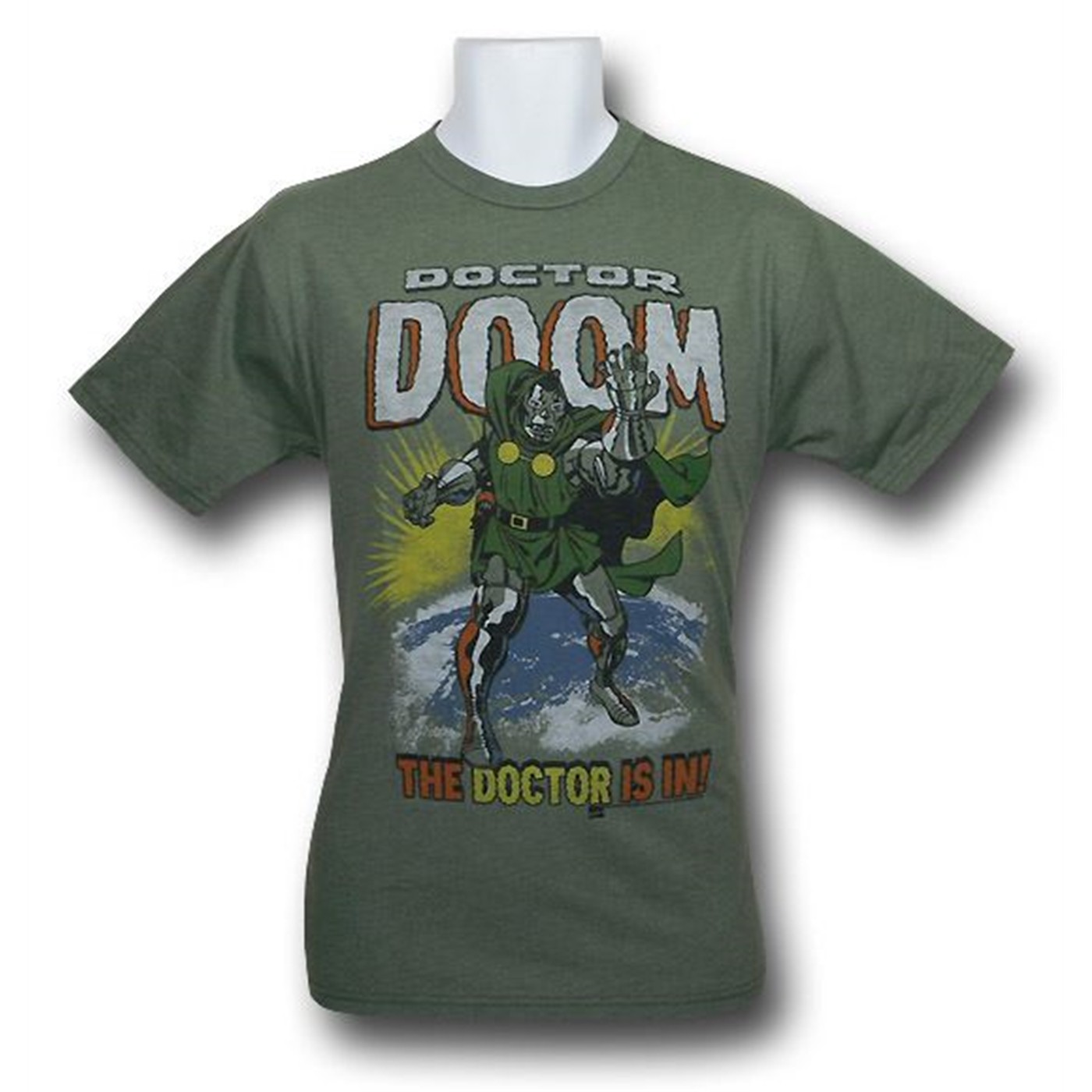 Dr. Doom Dr. Is In Junk Food T-Shirt, Green