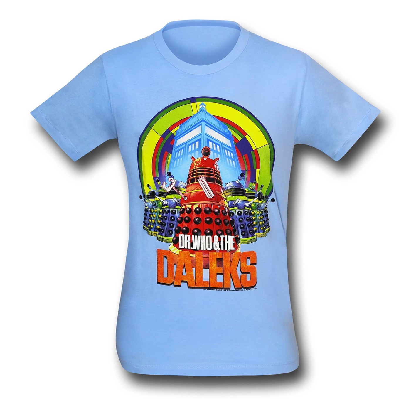 Doctor Who and the Daleks 30 Single T-Shirt, Blue
