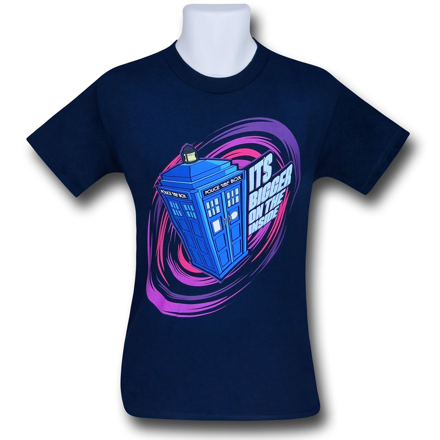 Doctor Who Bigger On The Inside Navy T-Shirt, Blue