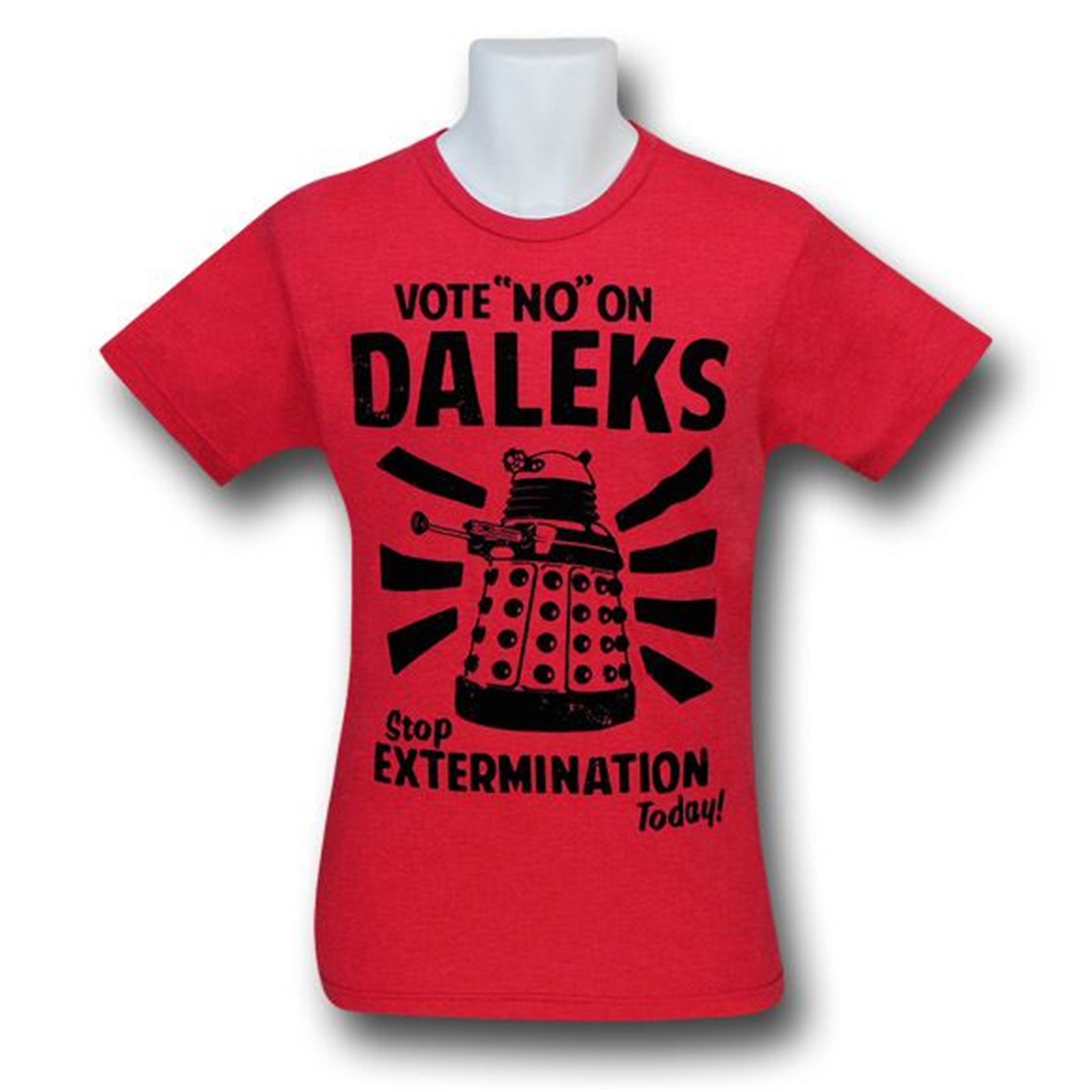 Doctor Who Daleks Vote 30 Single T-Shirt, Red