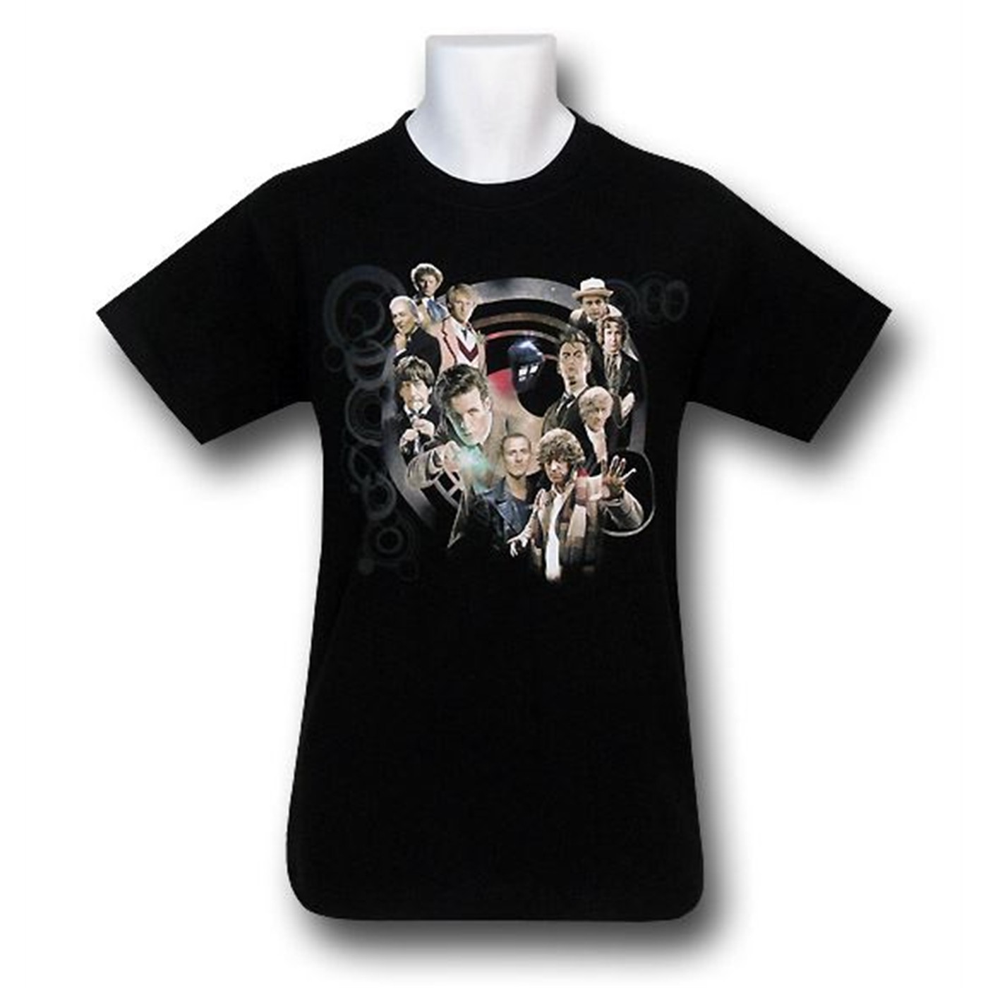Doctor Who Eleven Doctors T-Shirt, Black