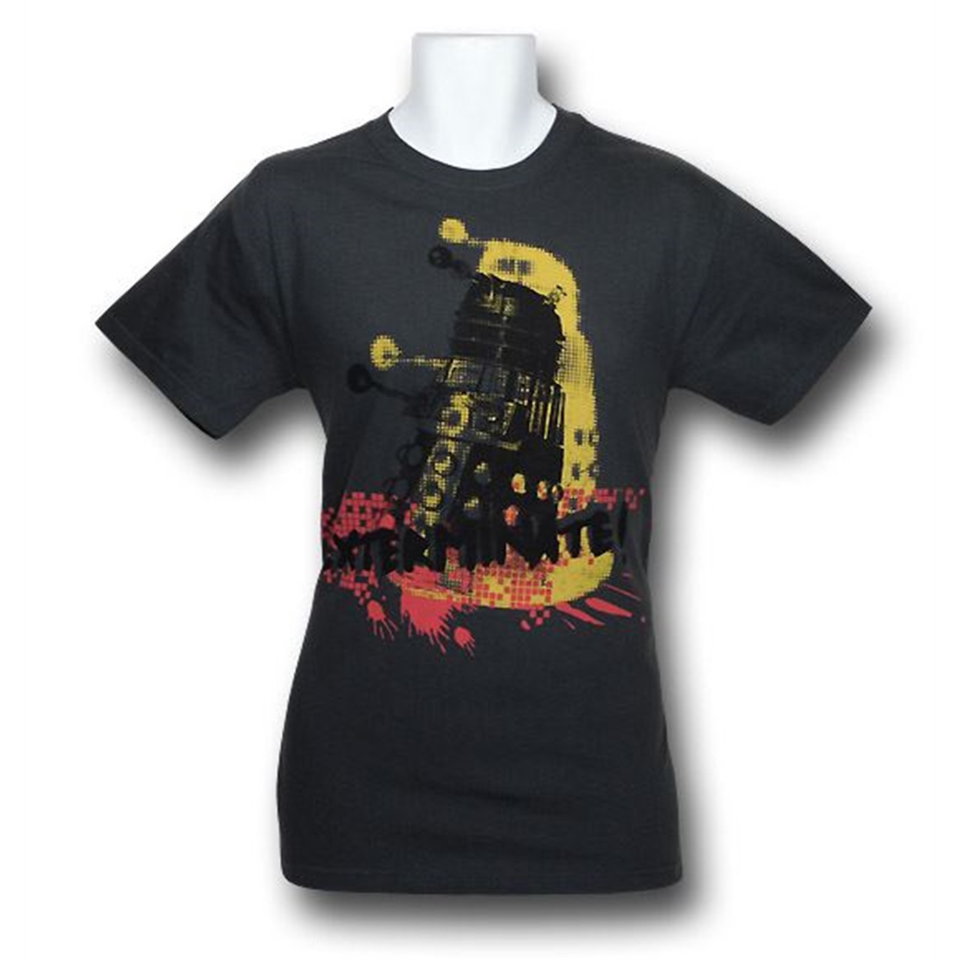 Dr. Who Exterminate Splatter T-Shirt, Grey