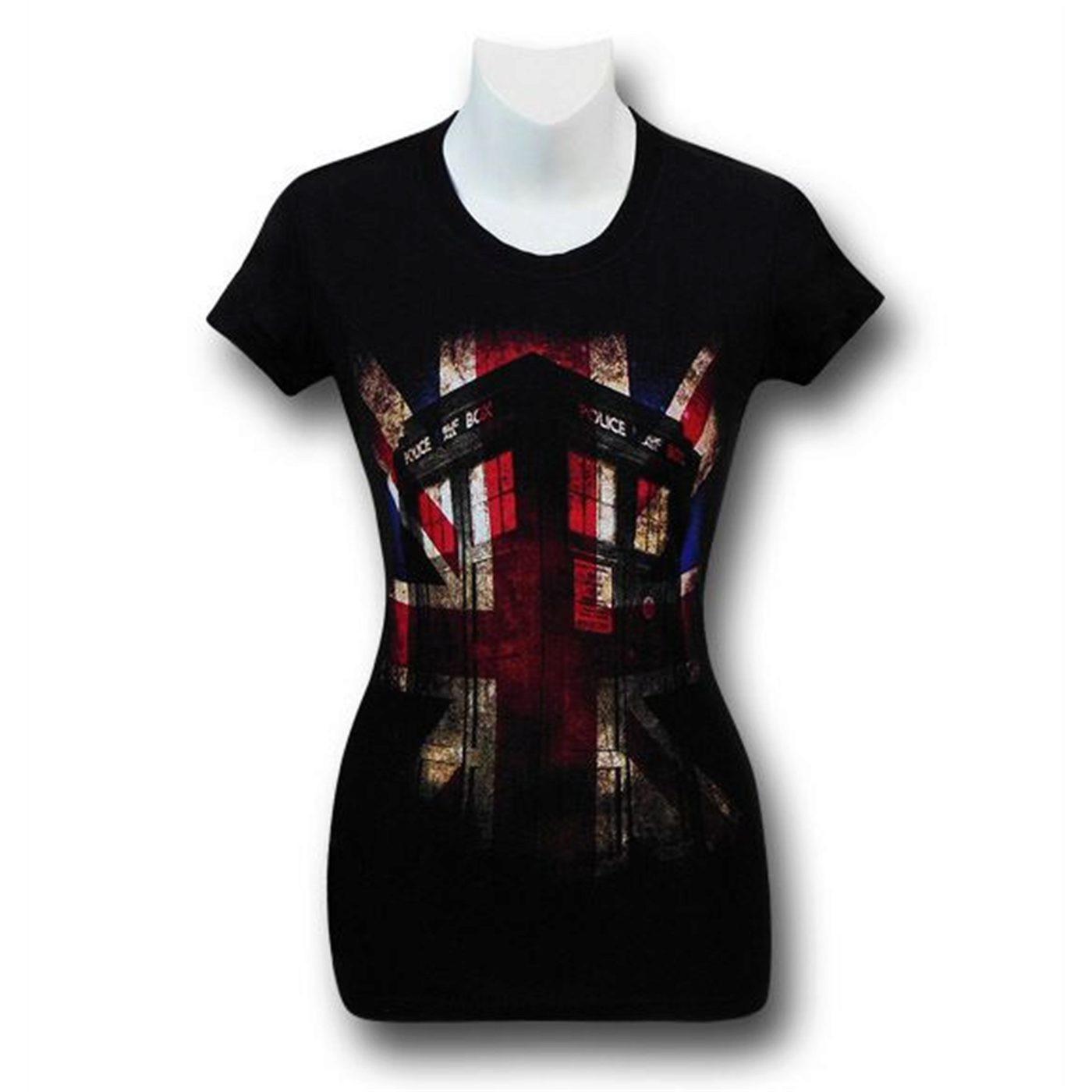 Doctor Who Union Jack Women's T-Shirt, Black