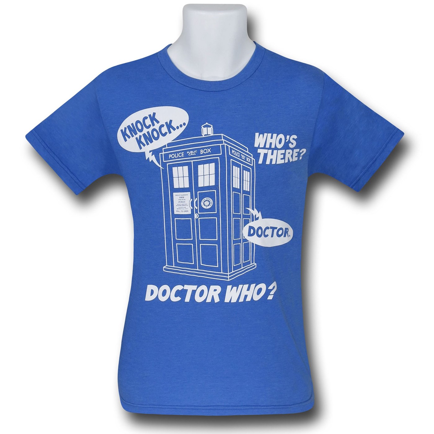 Doctor Who Knock Knock T-Shirt, Blue