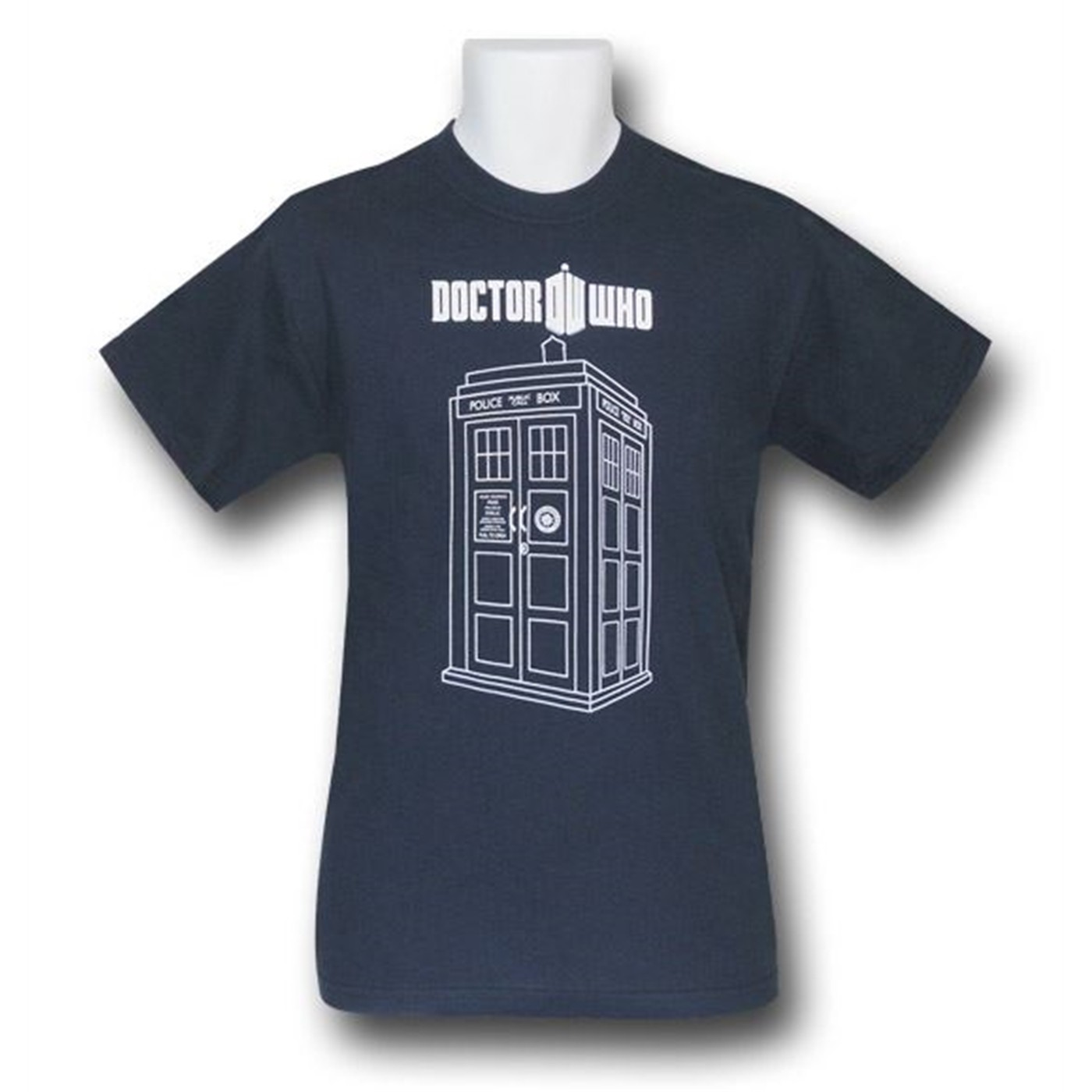 Dr. Who Tardis Blue Linear T-Shirt, Blue