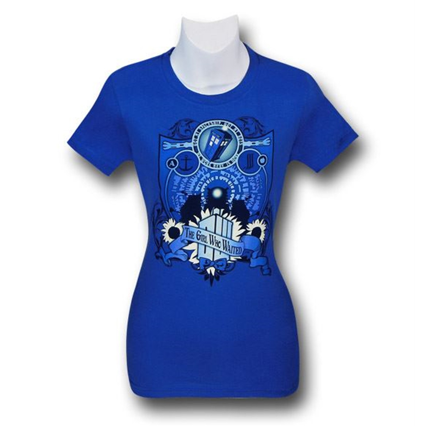 Doctor Who Amy's Coat of Arms Women's T-Shirt, Blue