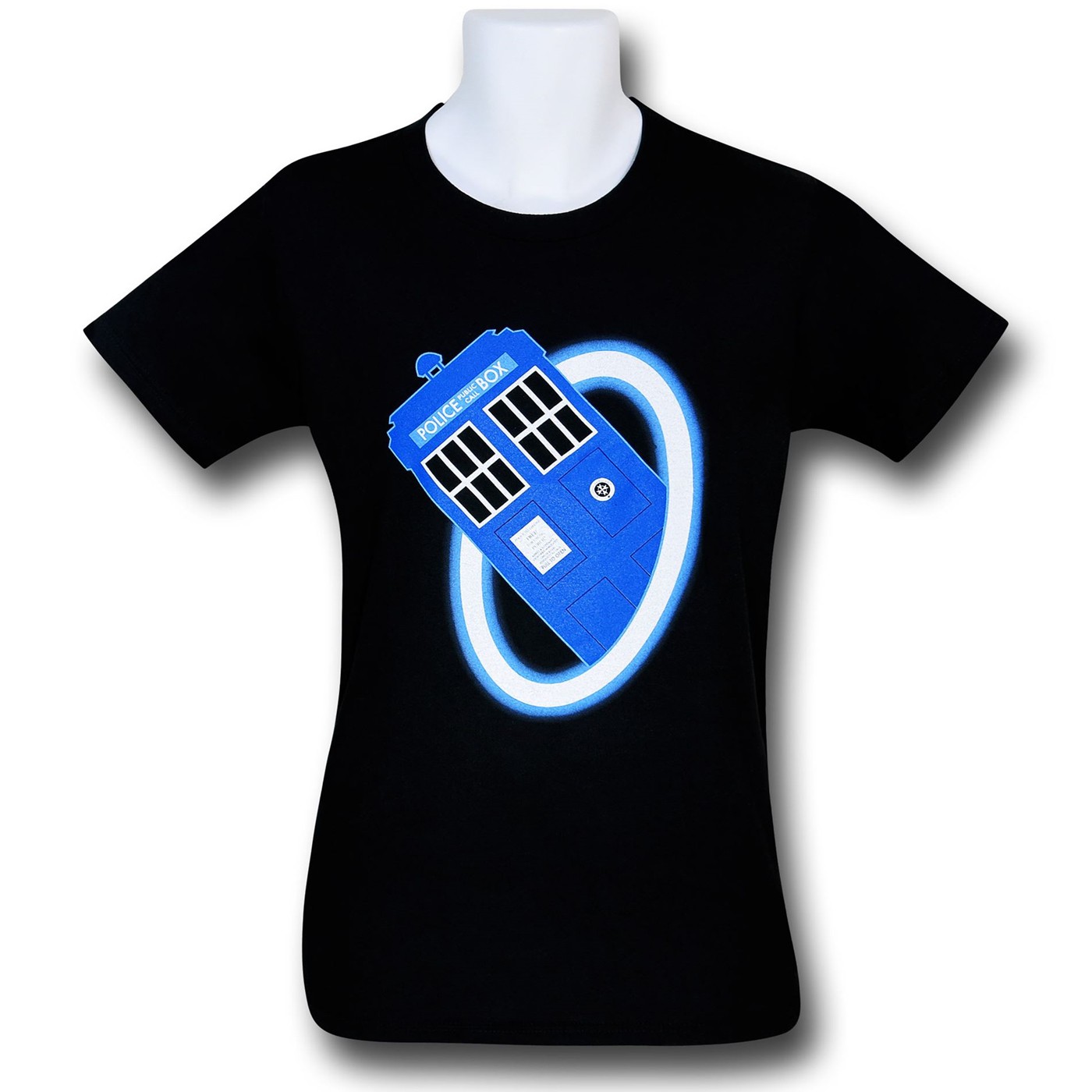 Doctor Who Tardis Portal 30 Single T-Shirt, Black