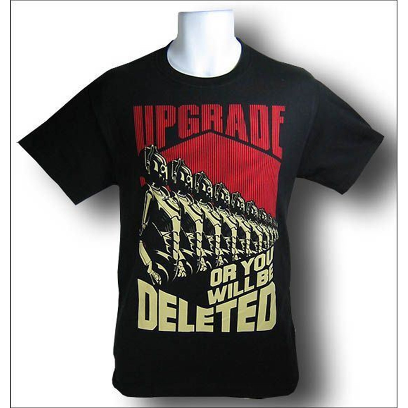 Dr Who Cybermen Upgrade or Be Deleted T-Shirt
